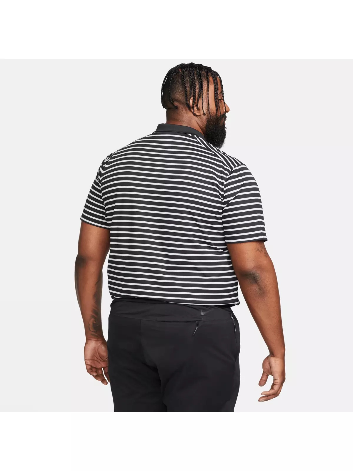 Men's Dri-FIT Victory Striped Golf Polo - Black - 6