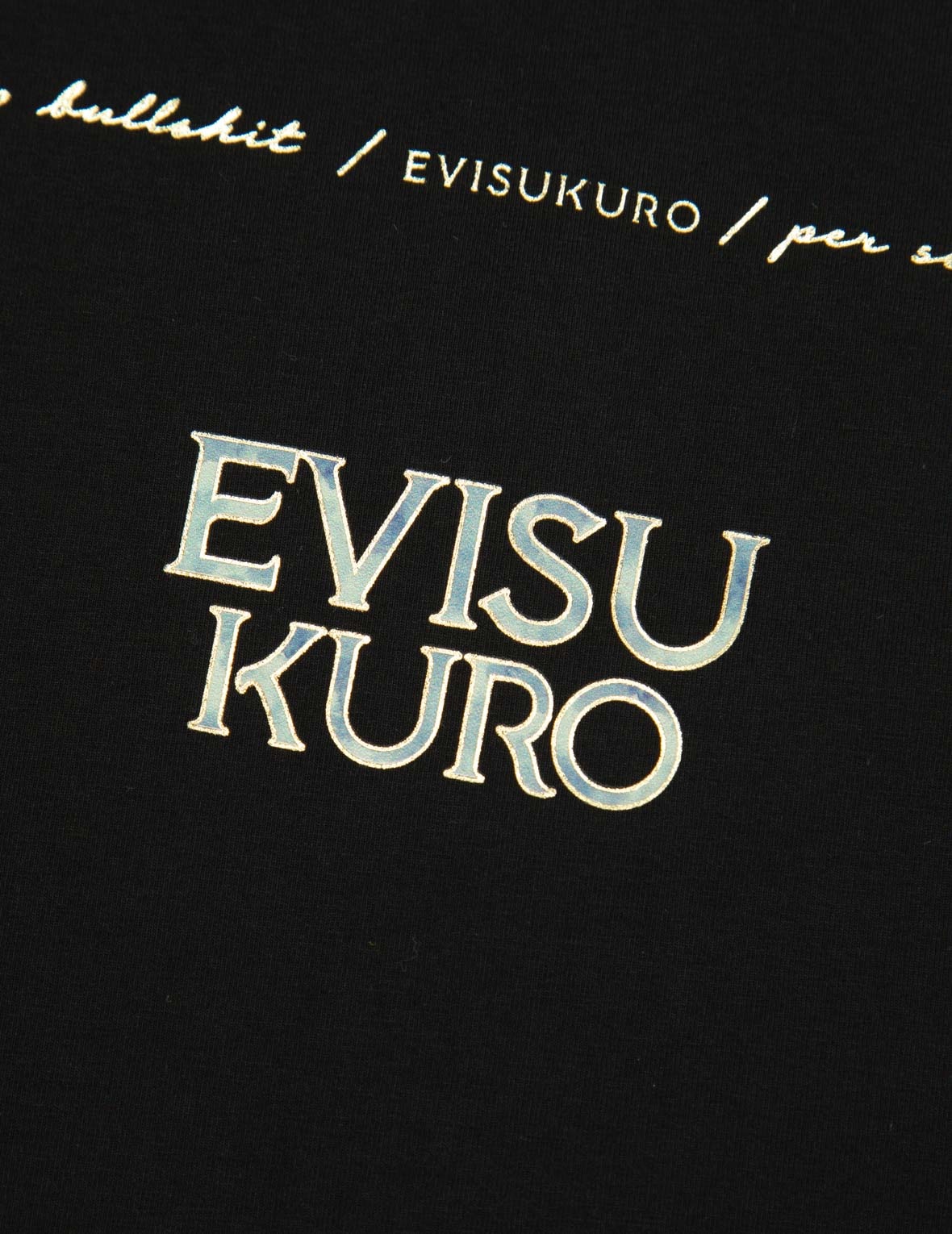 Multi Logo Foil Print Asymmetric T-Shirt - 15