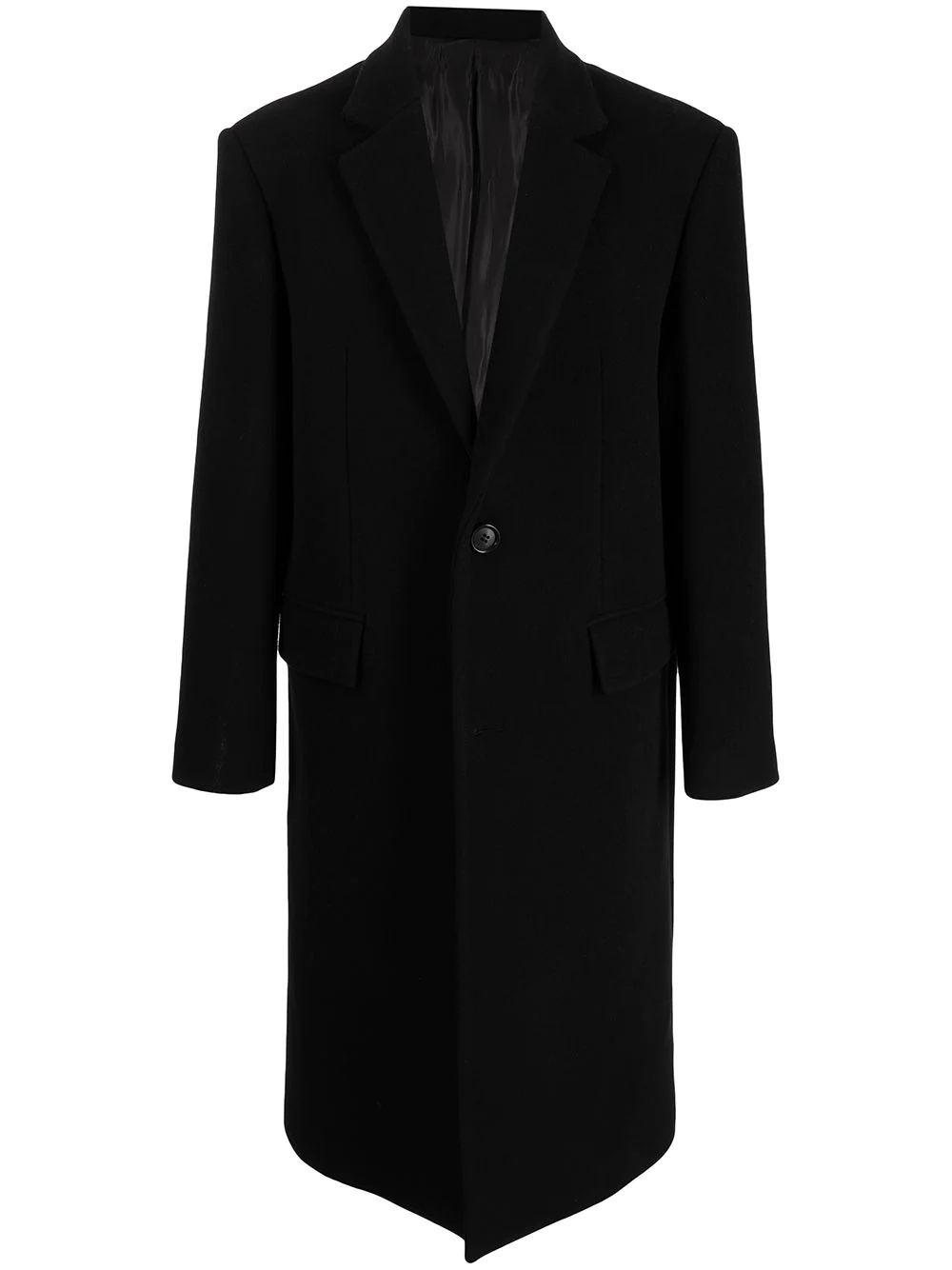 fitted single-breasted coat - 1