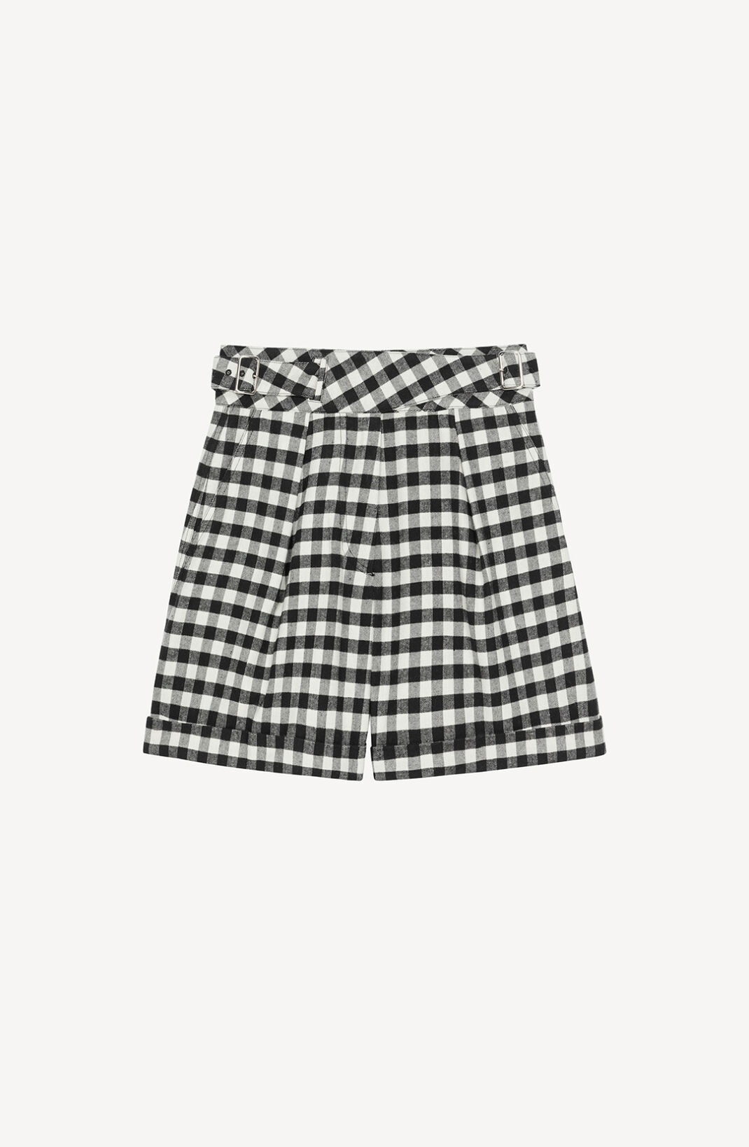 Gingham high-waisted shorts - 2