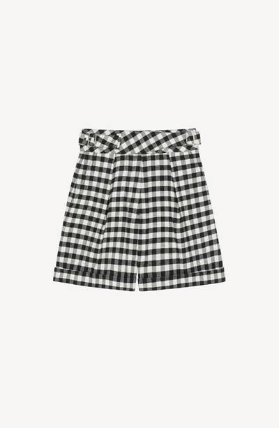 KENZO Gingham high-waisted shorts outlook