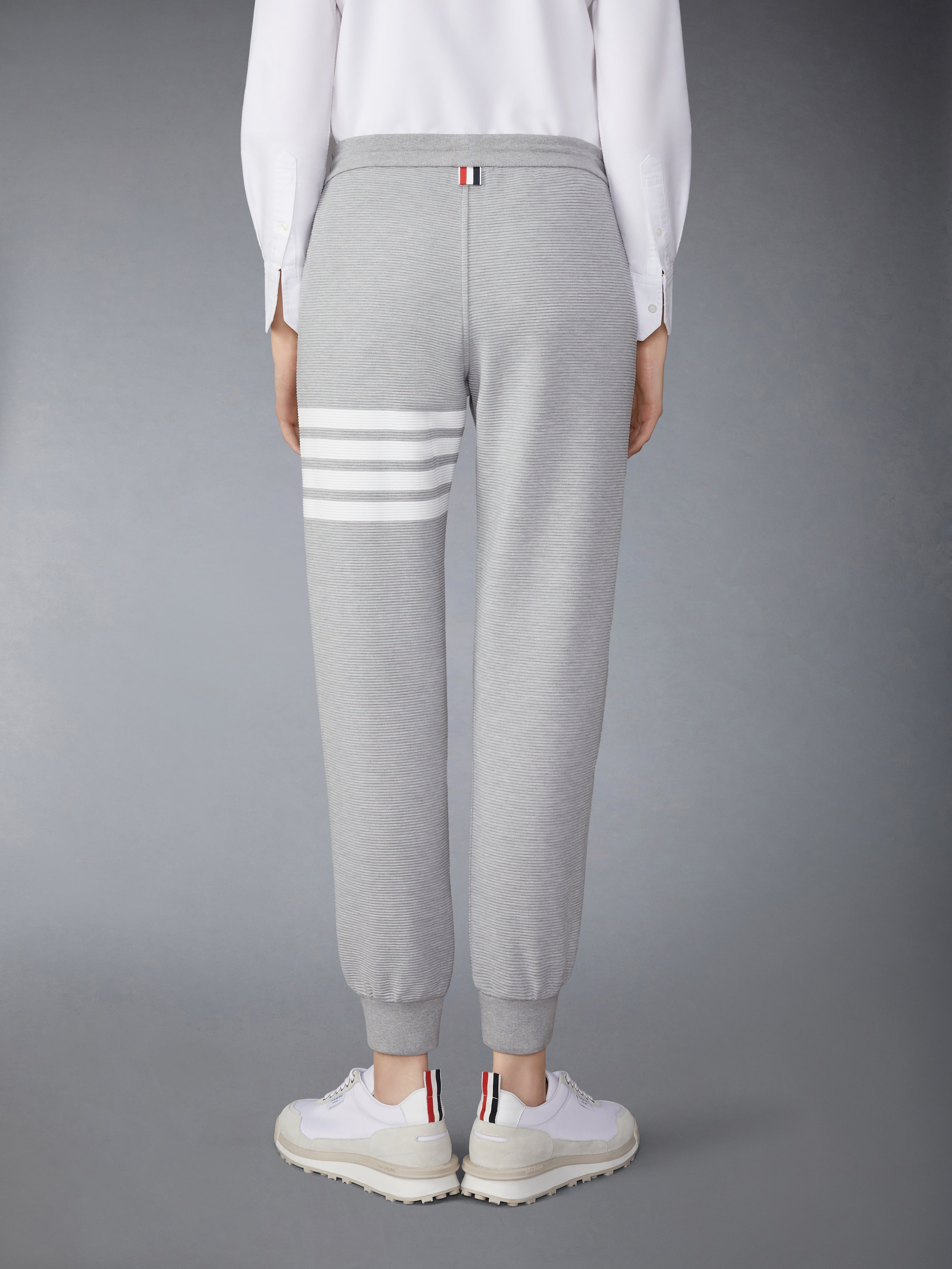 COTTON OTTOMAN RIB 4-BAR SWEATPANTS - 4