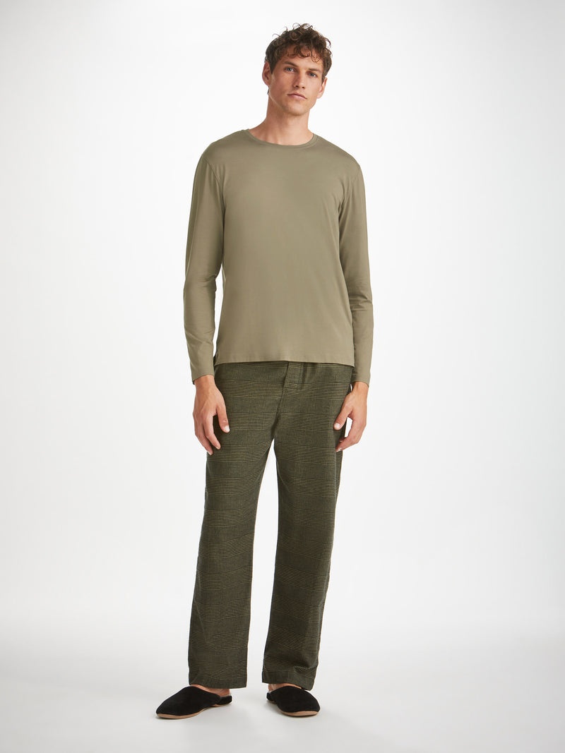 Men's Long Sleeve T-Shirt Basel Micro Modal Stretch Khaki - 3