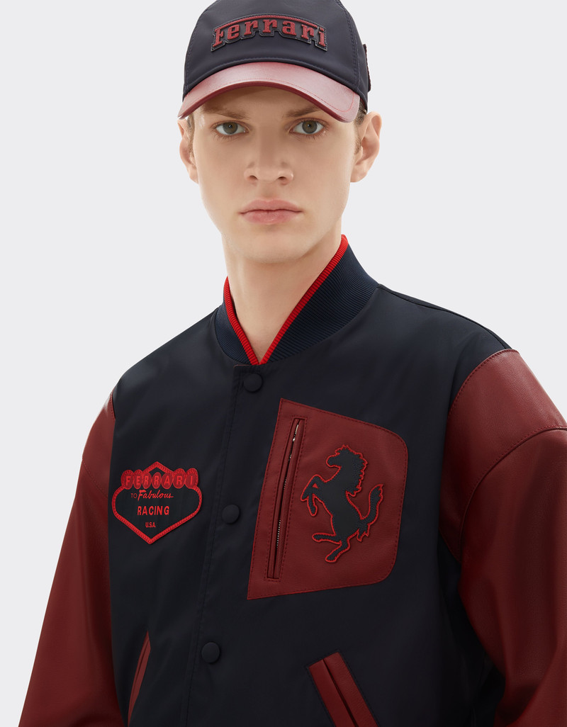 Bomber jacket in Q-Cycle® nylon and leather 5