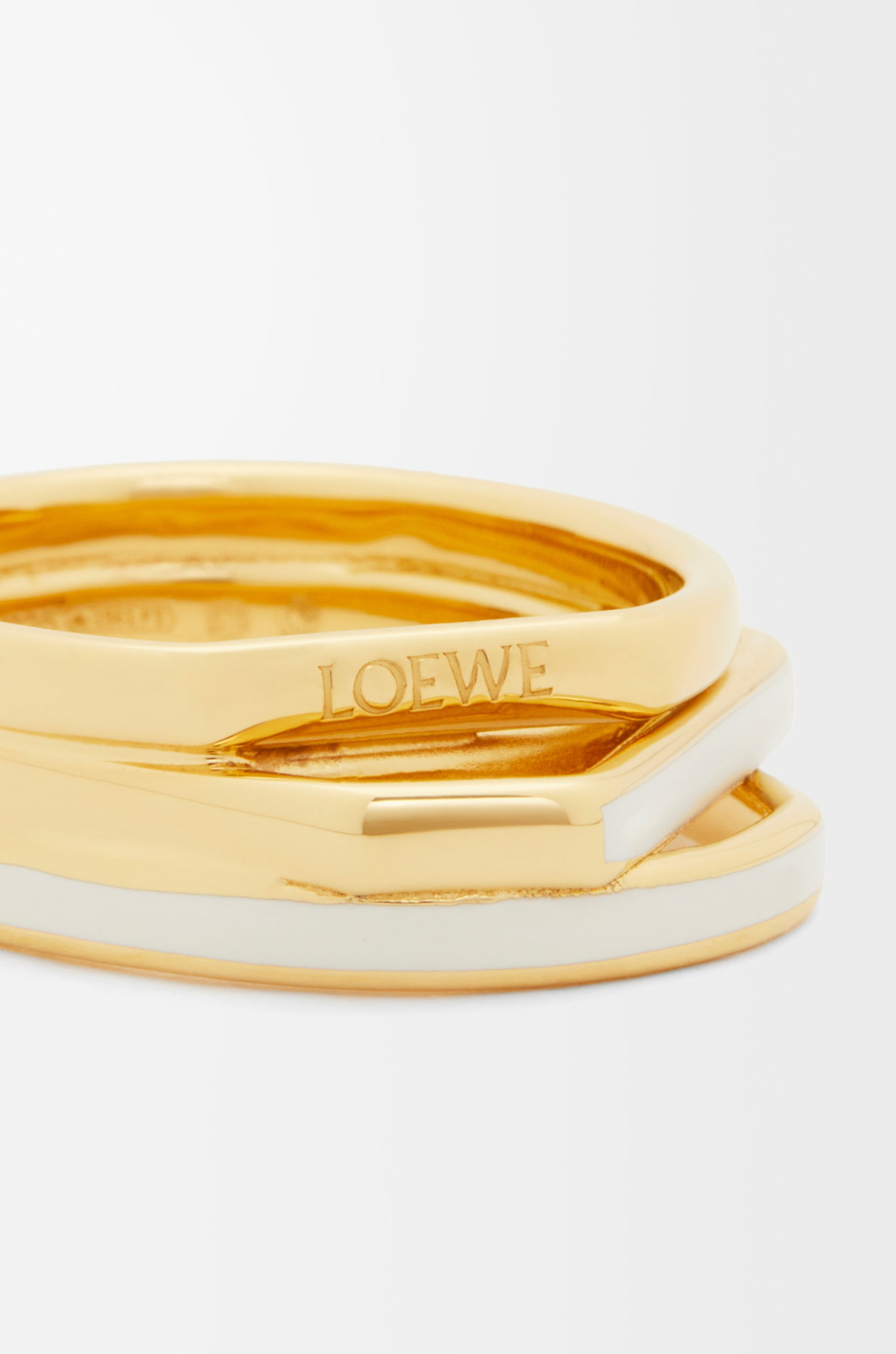 Stacked ring in sterling silver and enamel - 4