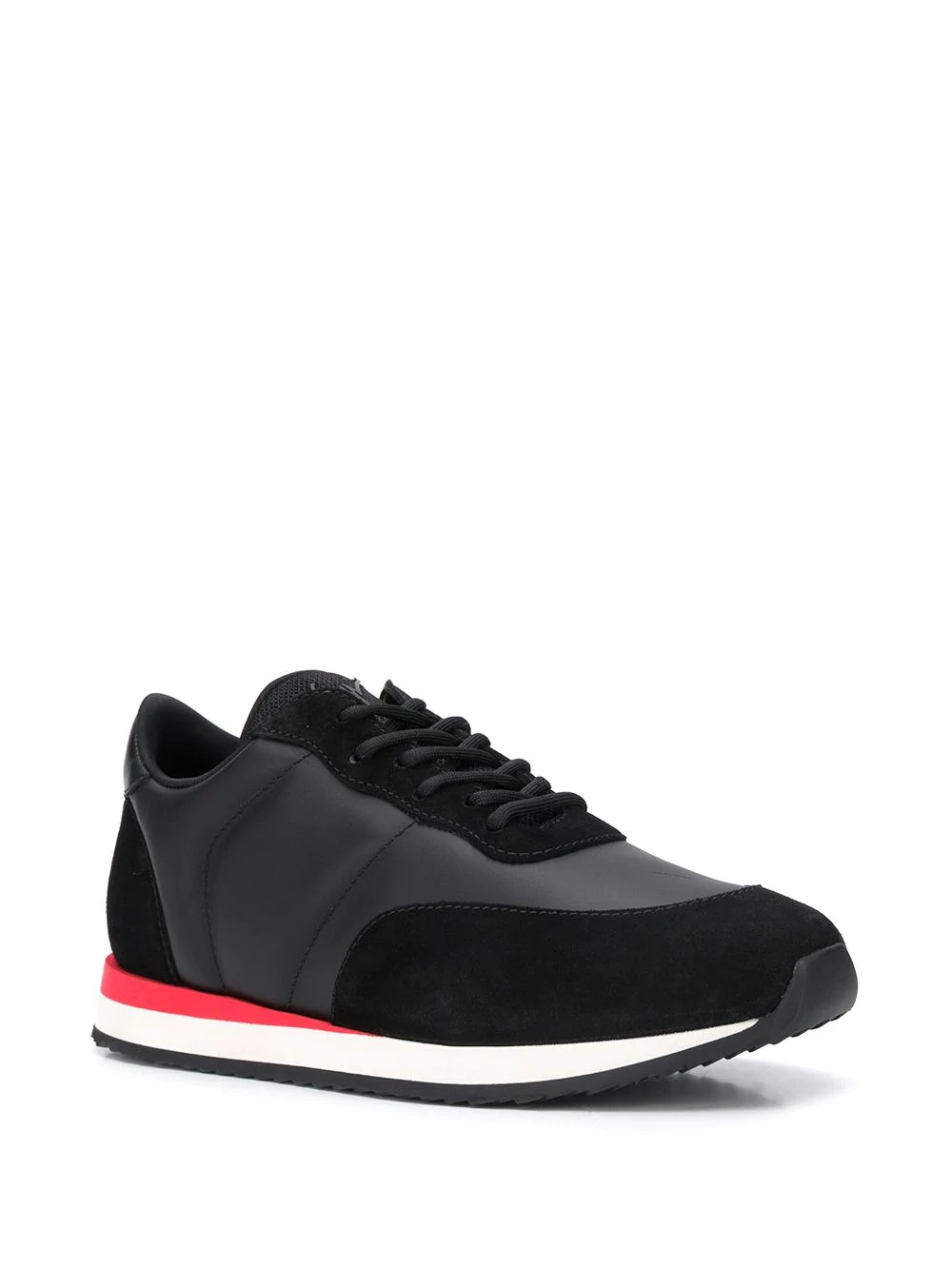 low top panelled sneakers - 2