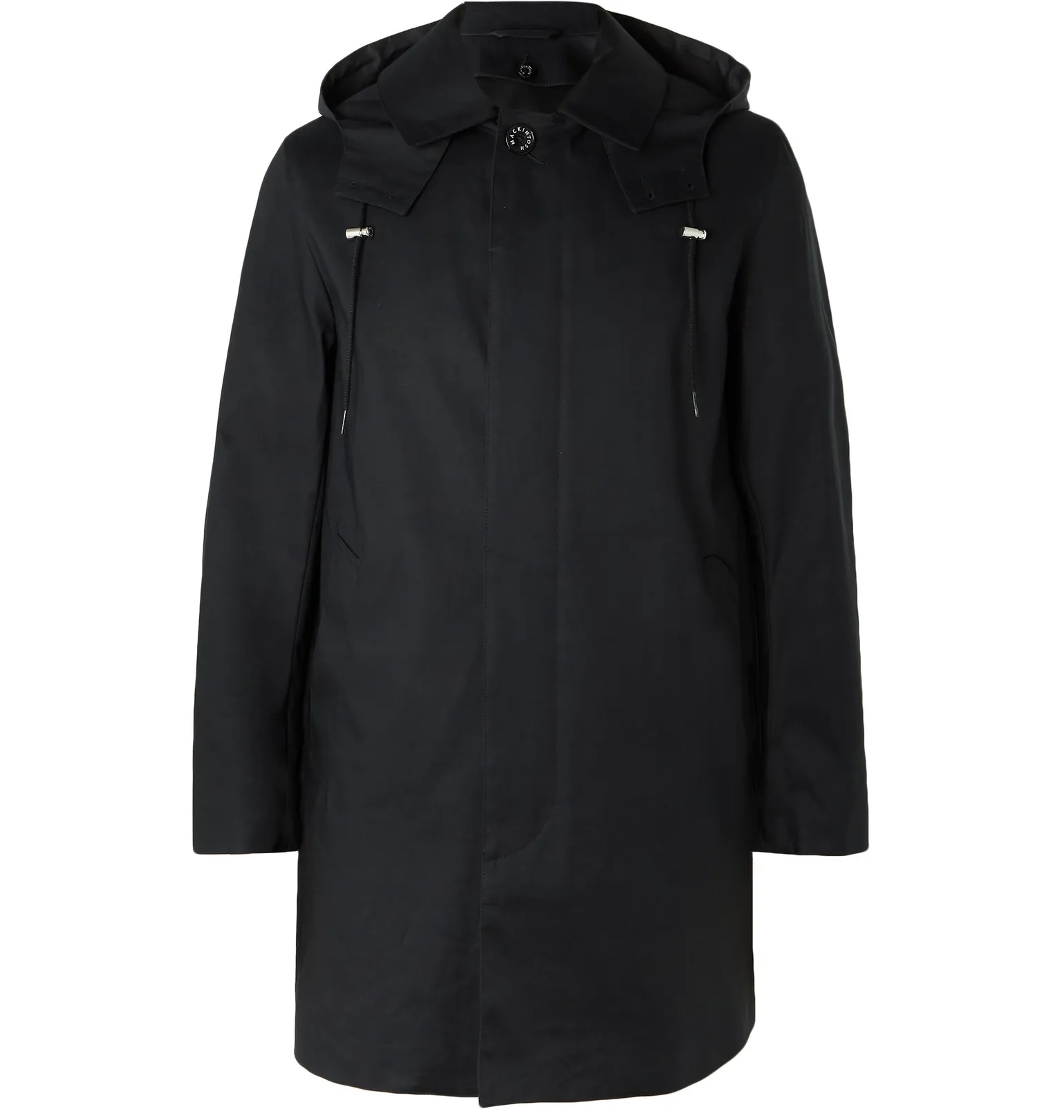 Bonded Cotton Hooded Raincoat - 1