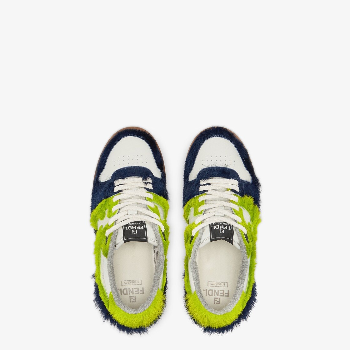 Blue pony hair low-tops - 4