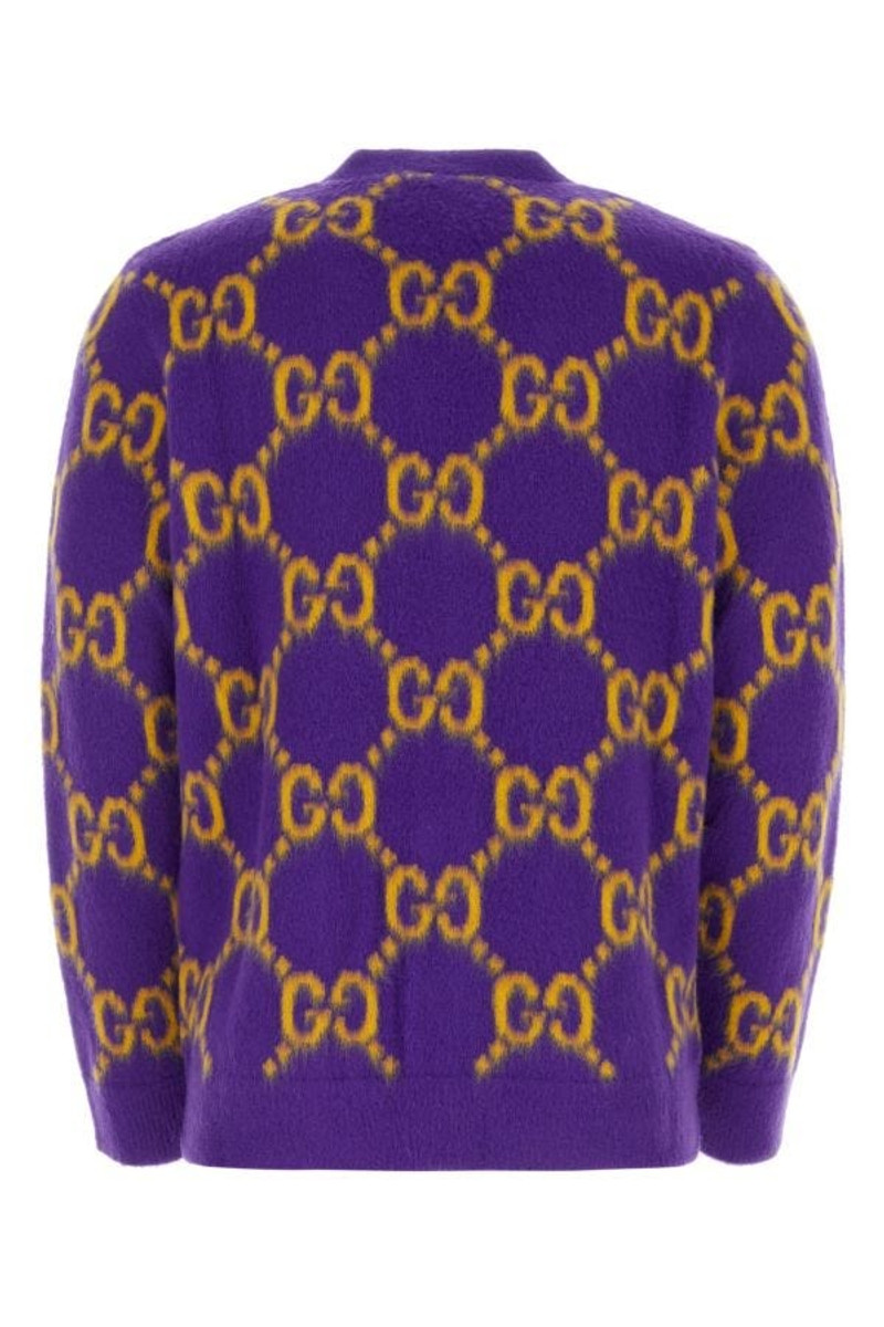 GUCCI Gucci Man Embroidered Wool Cardigan outlook