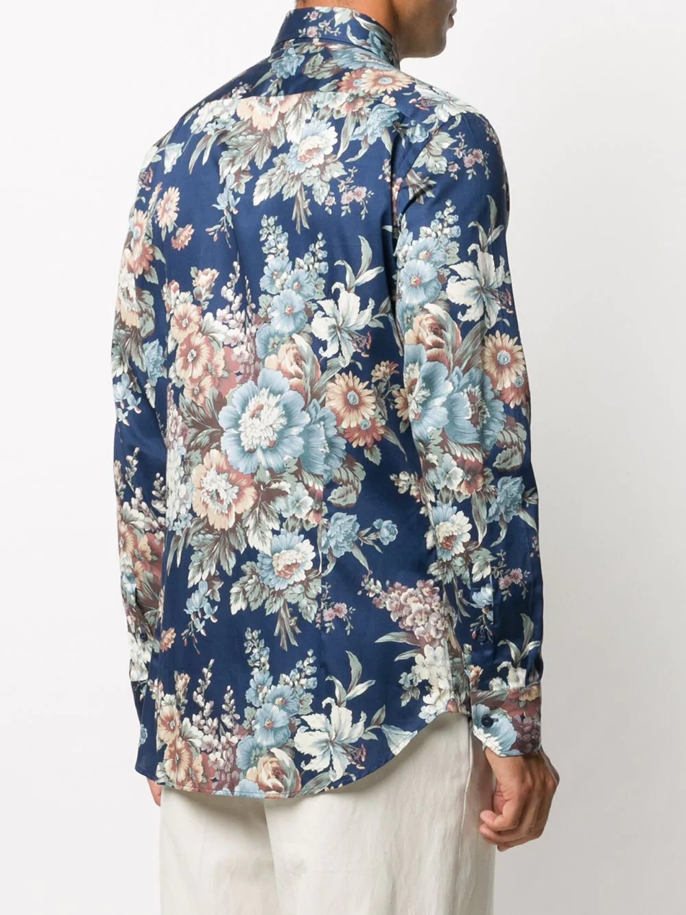 floral-print cotton shirt - 4