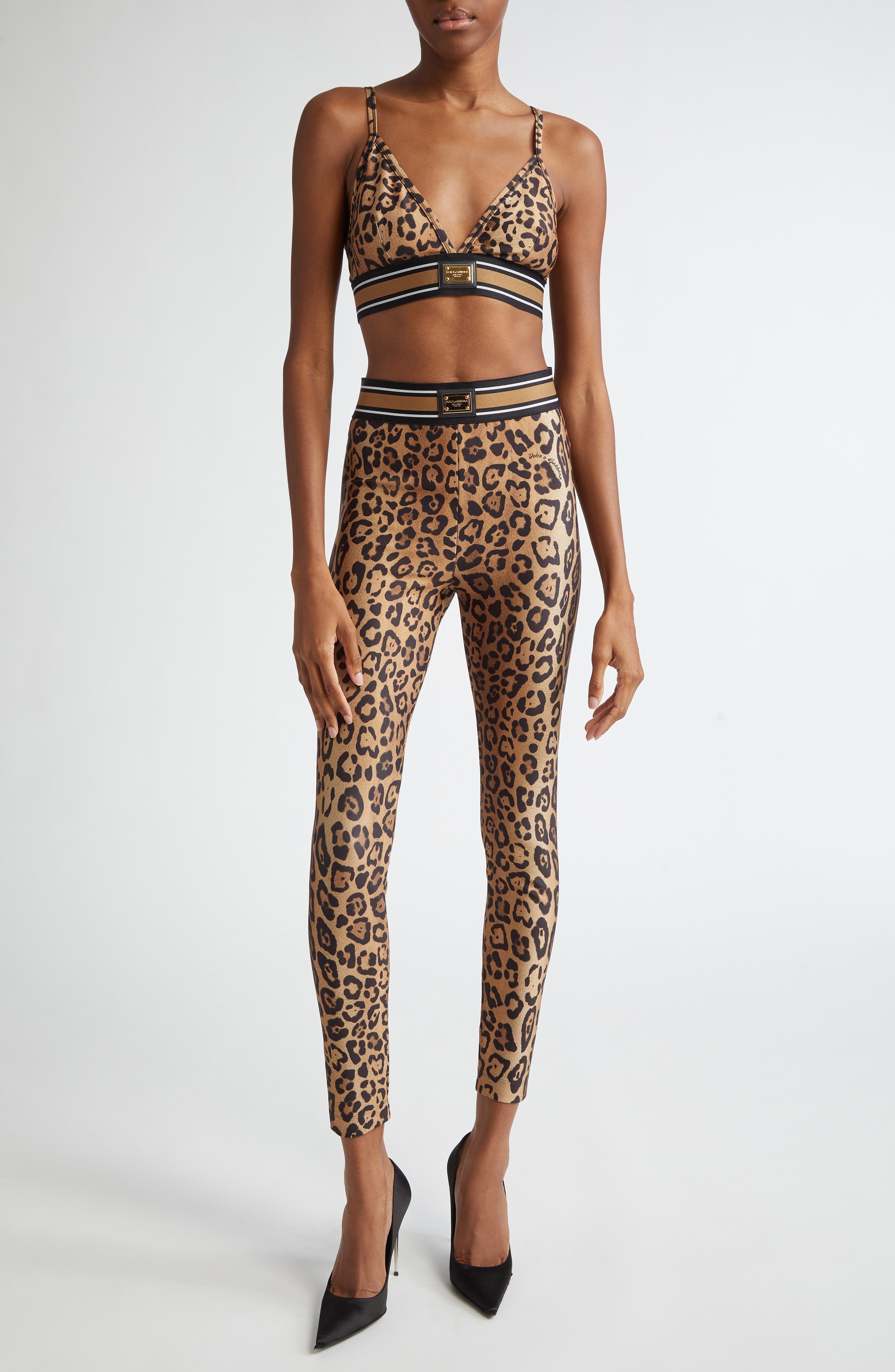 Dolce&Gabbana Leopard Print Leggings at Nordstrom - 8