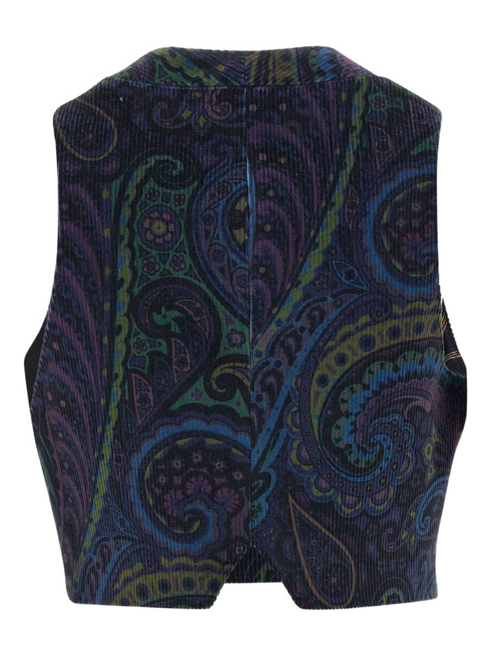 paisley-print corduroy vest - 2