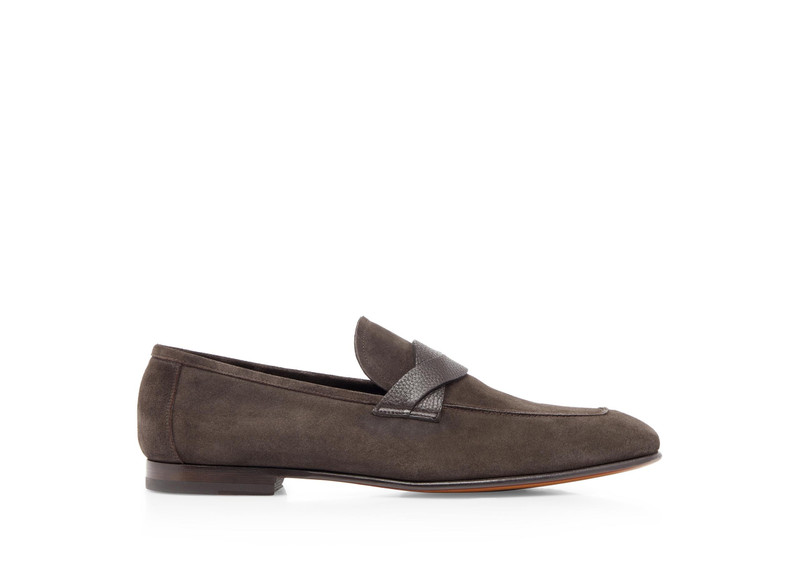 SUEDE SEAN TWISTED BAND LOAFER - 1