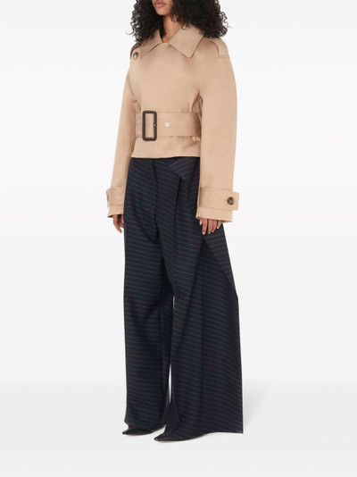 JW Anderson cropped cotton trench jacket outlook
