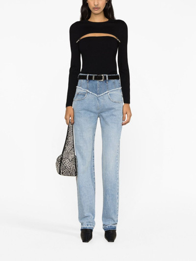 Isabel Marant zip-detail ribbed-knit top outlook