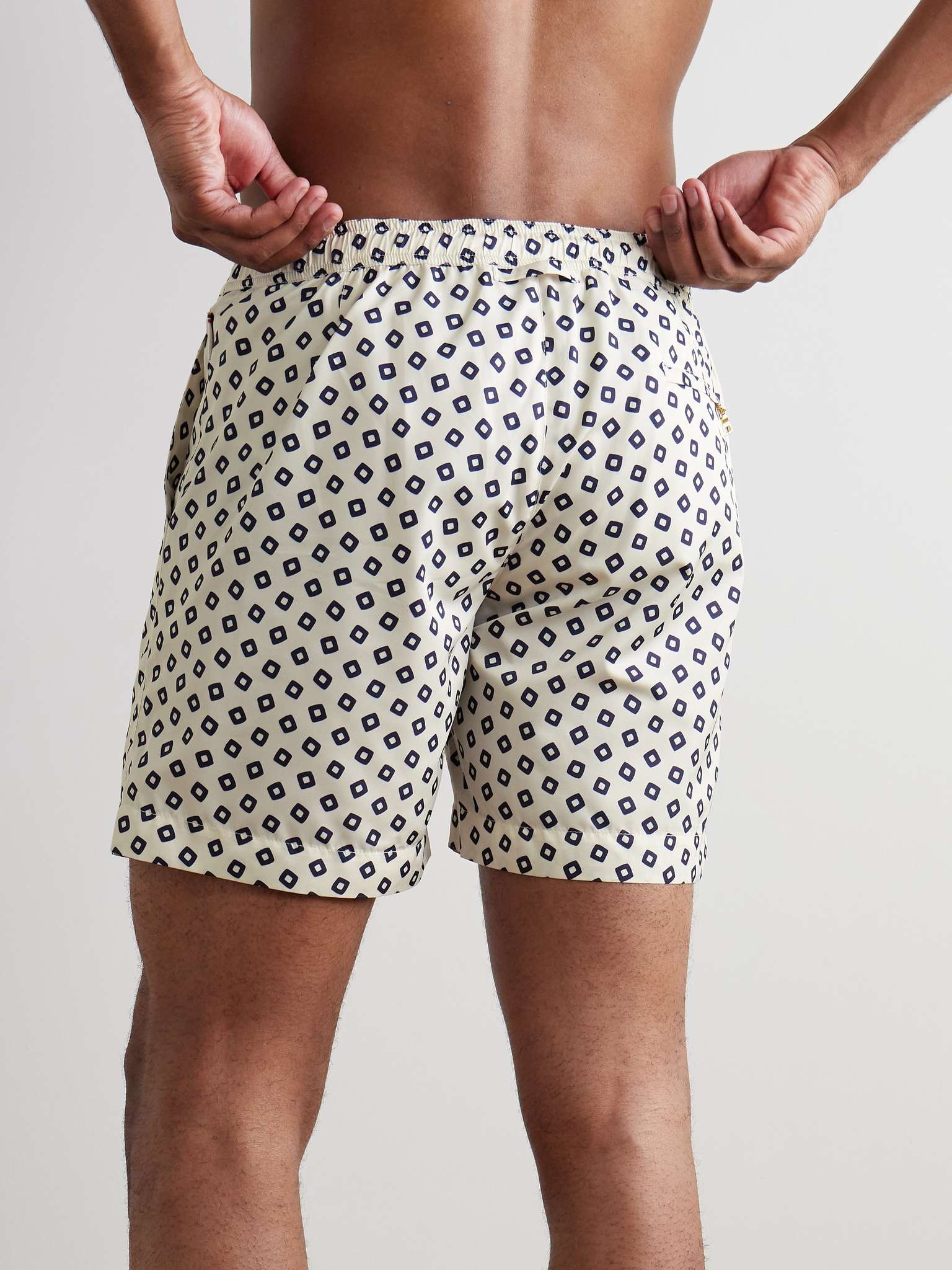 Bulldog Straight-Leg Mid-Length Printed Recycled Swim Shorts - 3