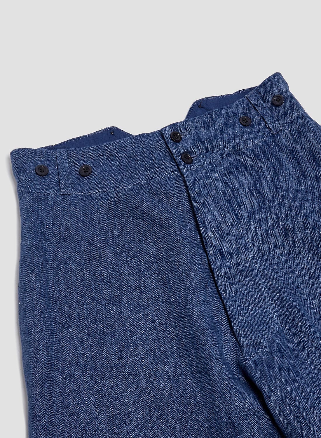 Farm Pant Herringbone Linen In Indigo - 6