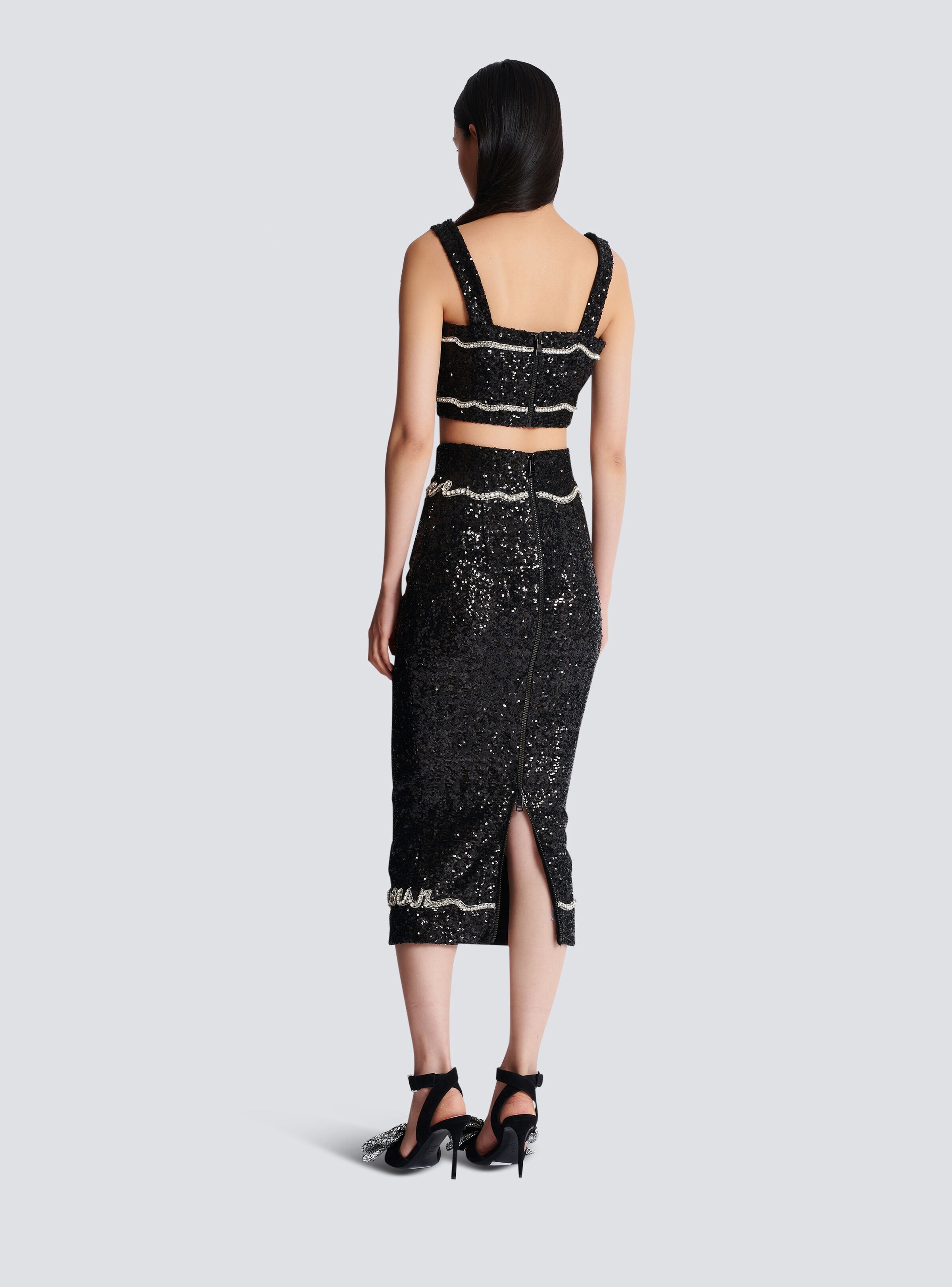 Cropped top with "Love Letter" embroidery - 4