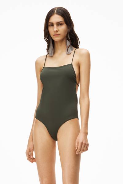 Alexander Wang CRYSTAL CHARM STRING SWIMSUIT IN JERSEY outlook