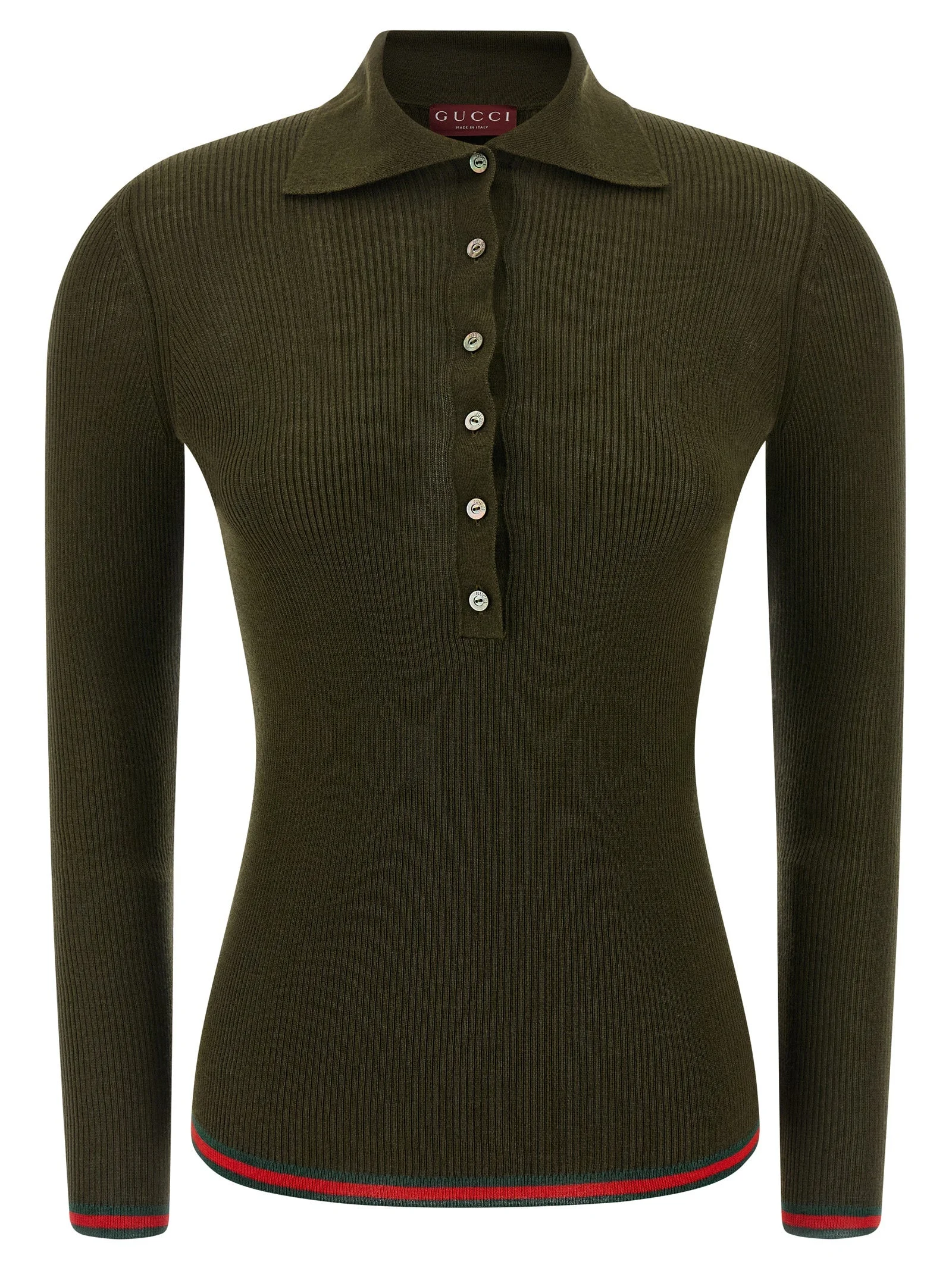 Gucci Women 'Nastro Web' Polo Shirt - 1