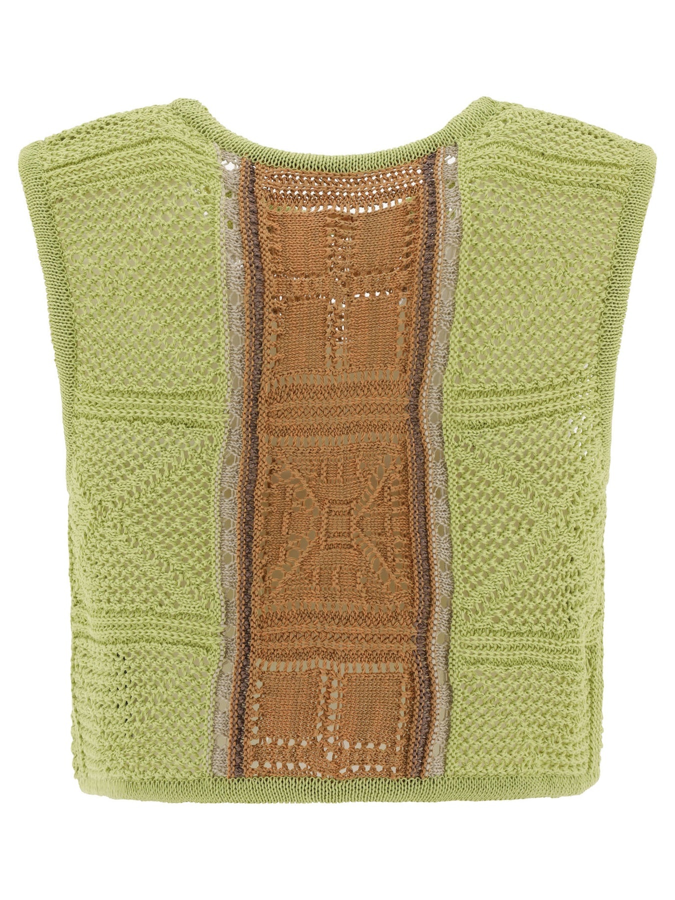 7g Crochet Knit Tops Green - 2