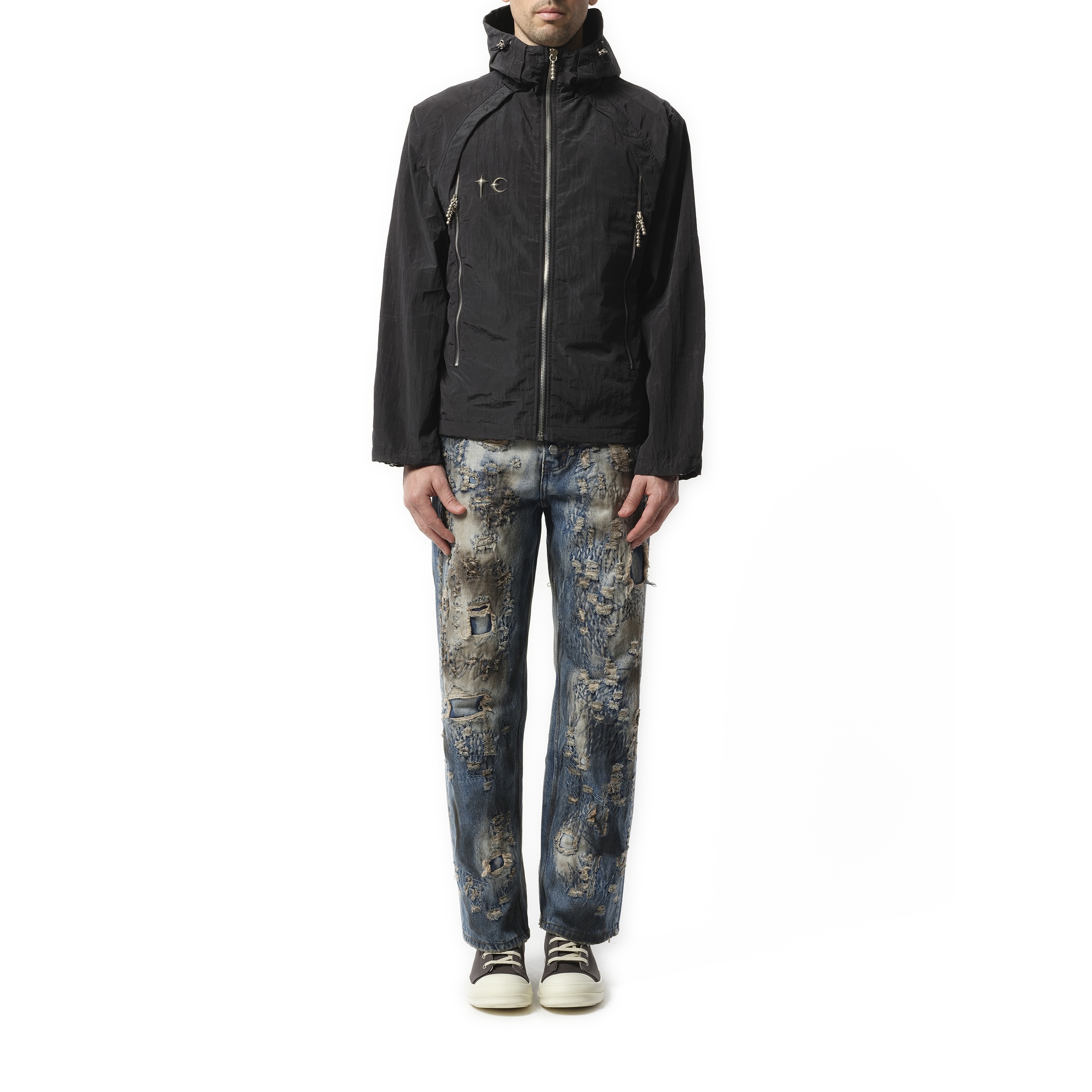 Scarred Wind Soldier Jacket in Black - 4