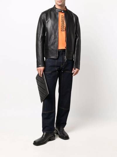 DSQUARED2 zip-up leather jacket outlook