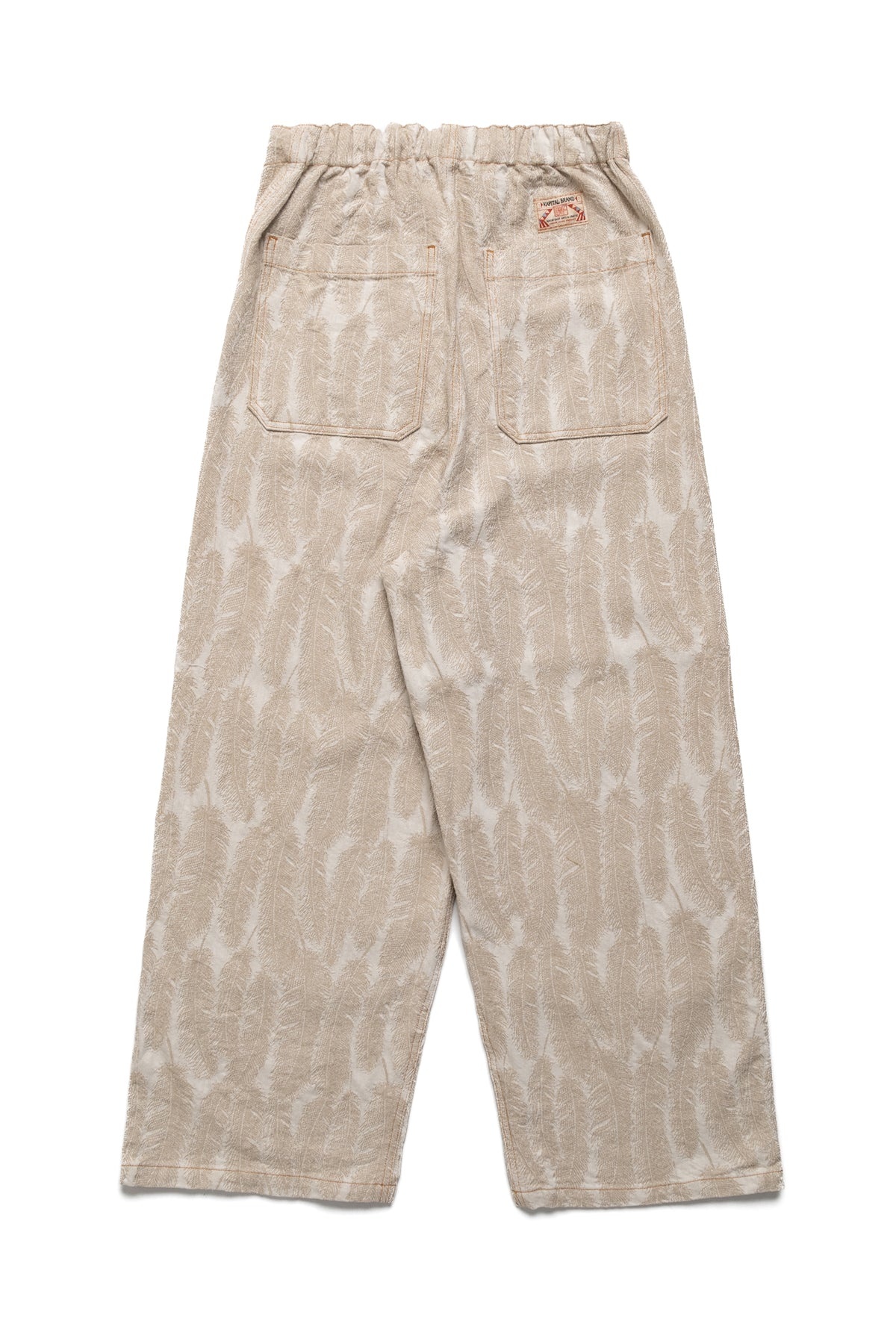 12oz MAGPIE Denim W-Knee EASY Baggy Pants - Ecru - 3