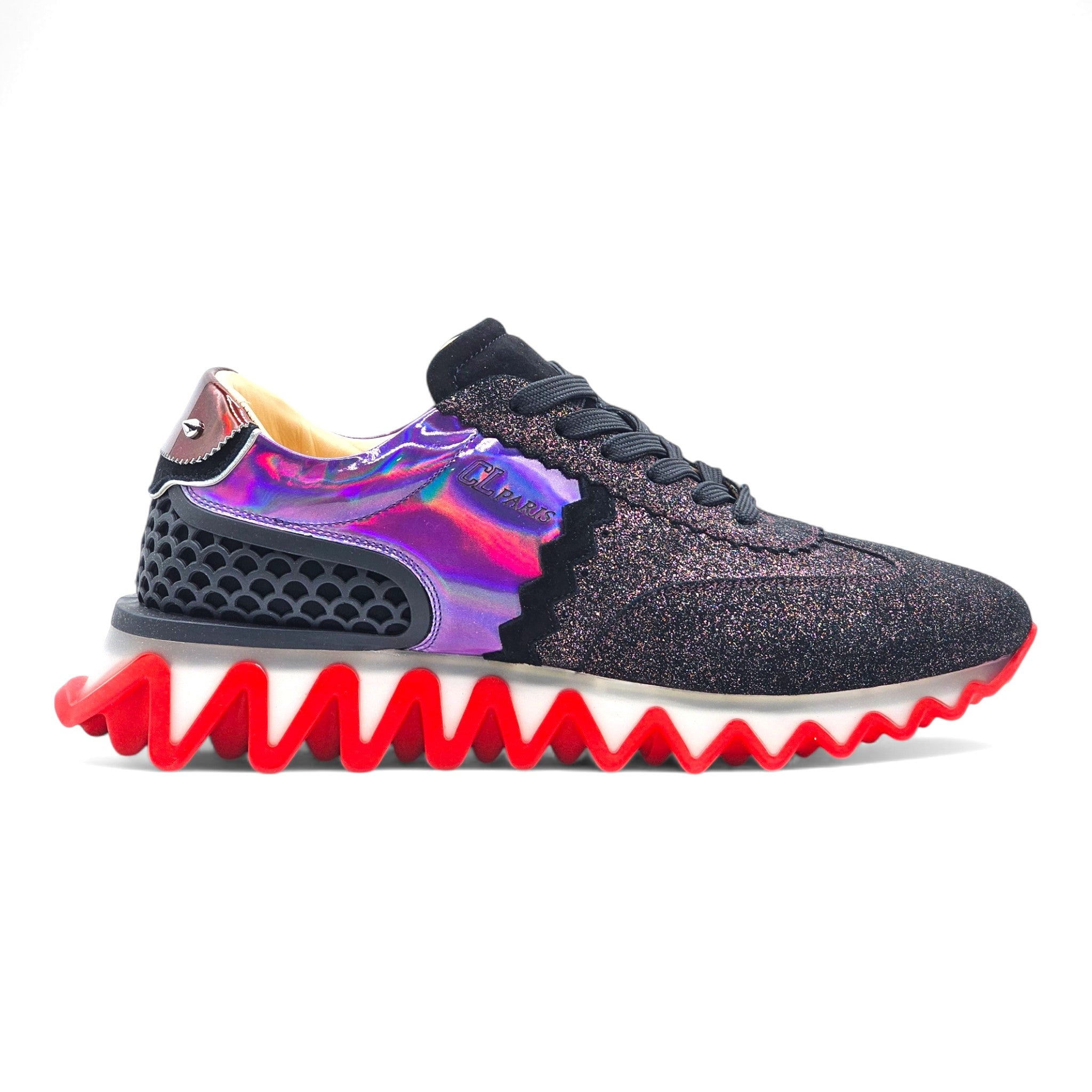 Christian Louboutin Loubishark Glitter Iridescent Sneakers - EU 43 / US 10 - 2