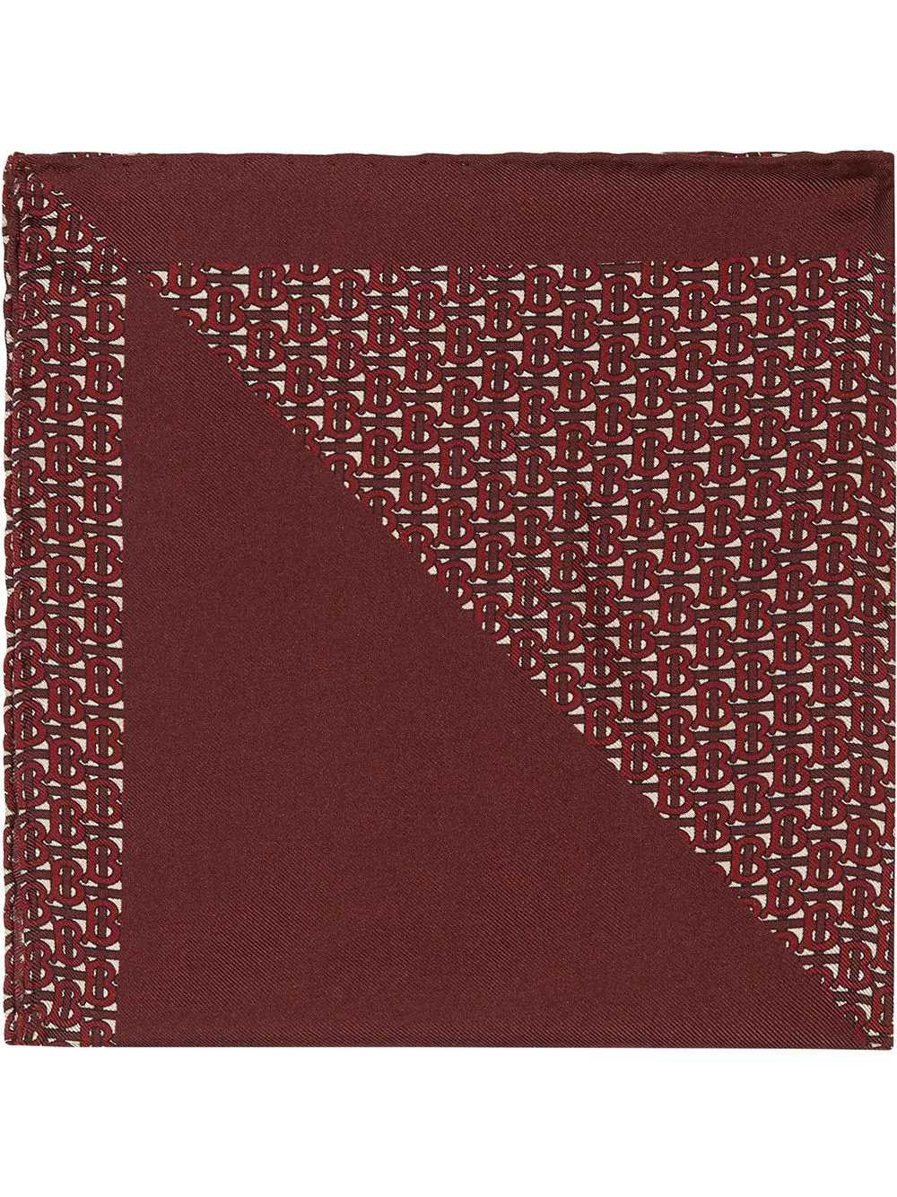 monogram panelled pocket square - 1