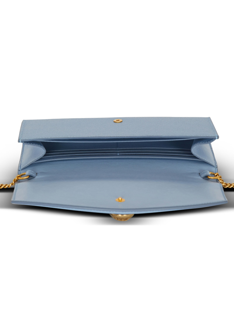 Emblème grained calfskin clutch 6