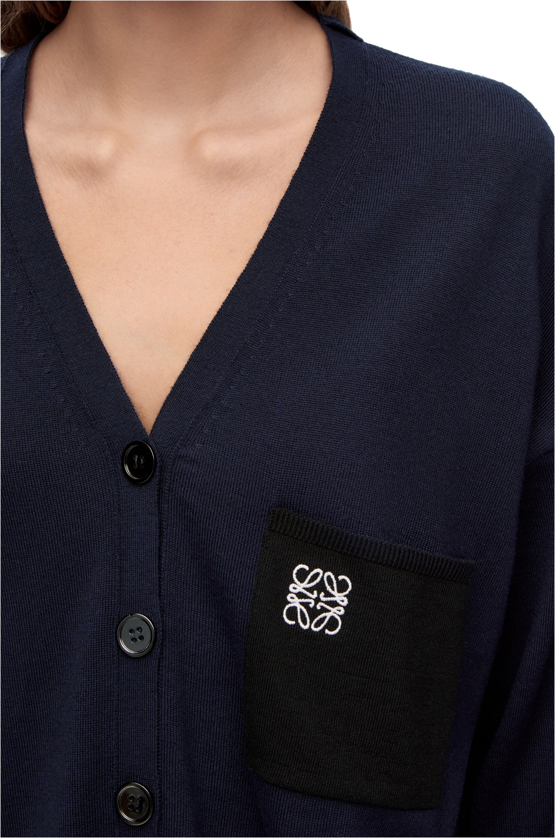 Anagram pocket cardigan in wool - 5