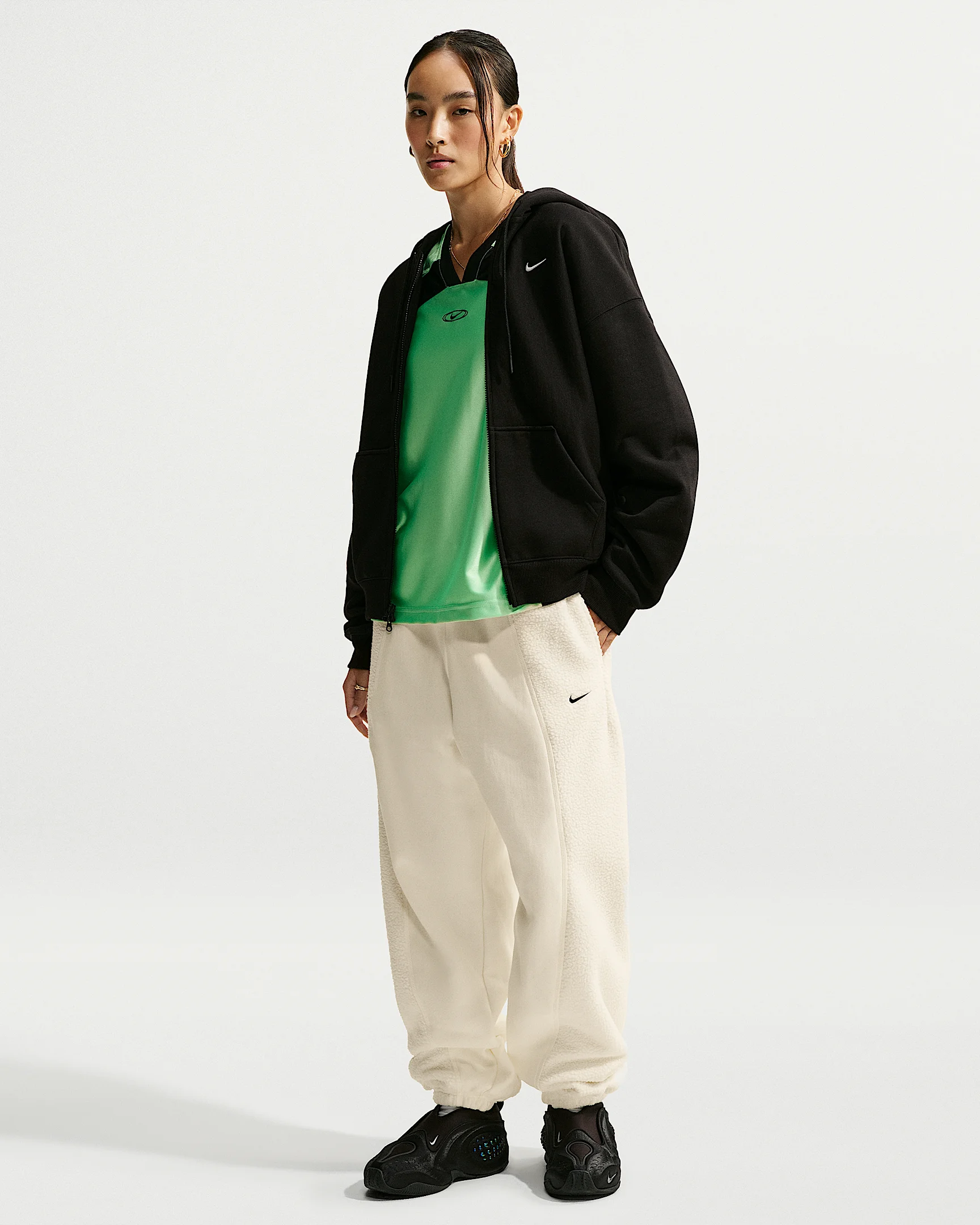 Nike Studio Fleece Heavyweight Plush Women's Oversized High-Waisted Pants - 1