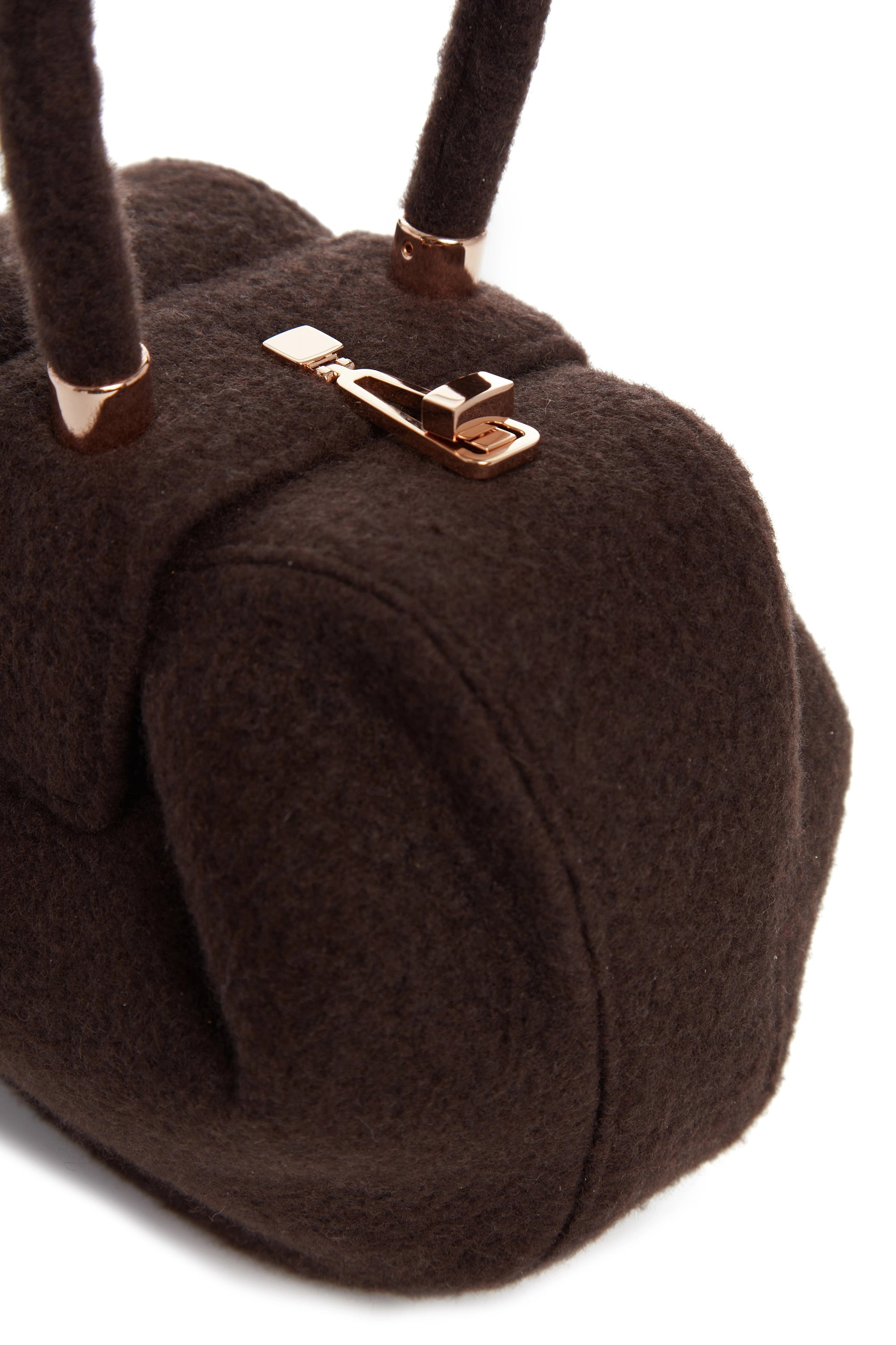 Nina Bag in Chocolate Cashmere Felt - 4