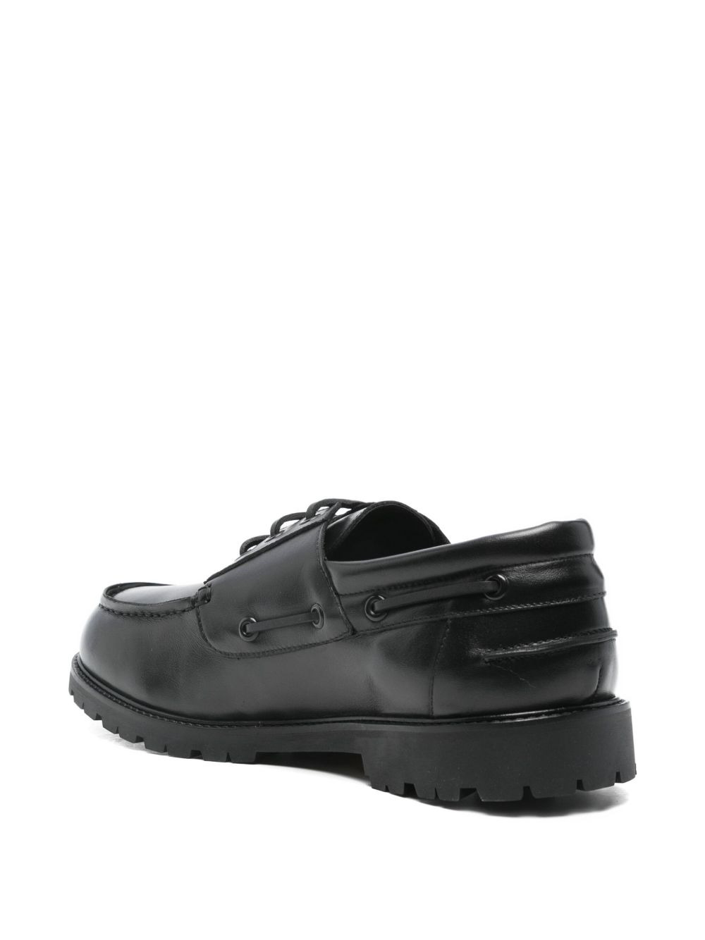 Guston leather lace-up boat shoes - 3