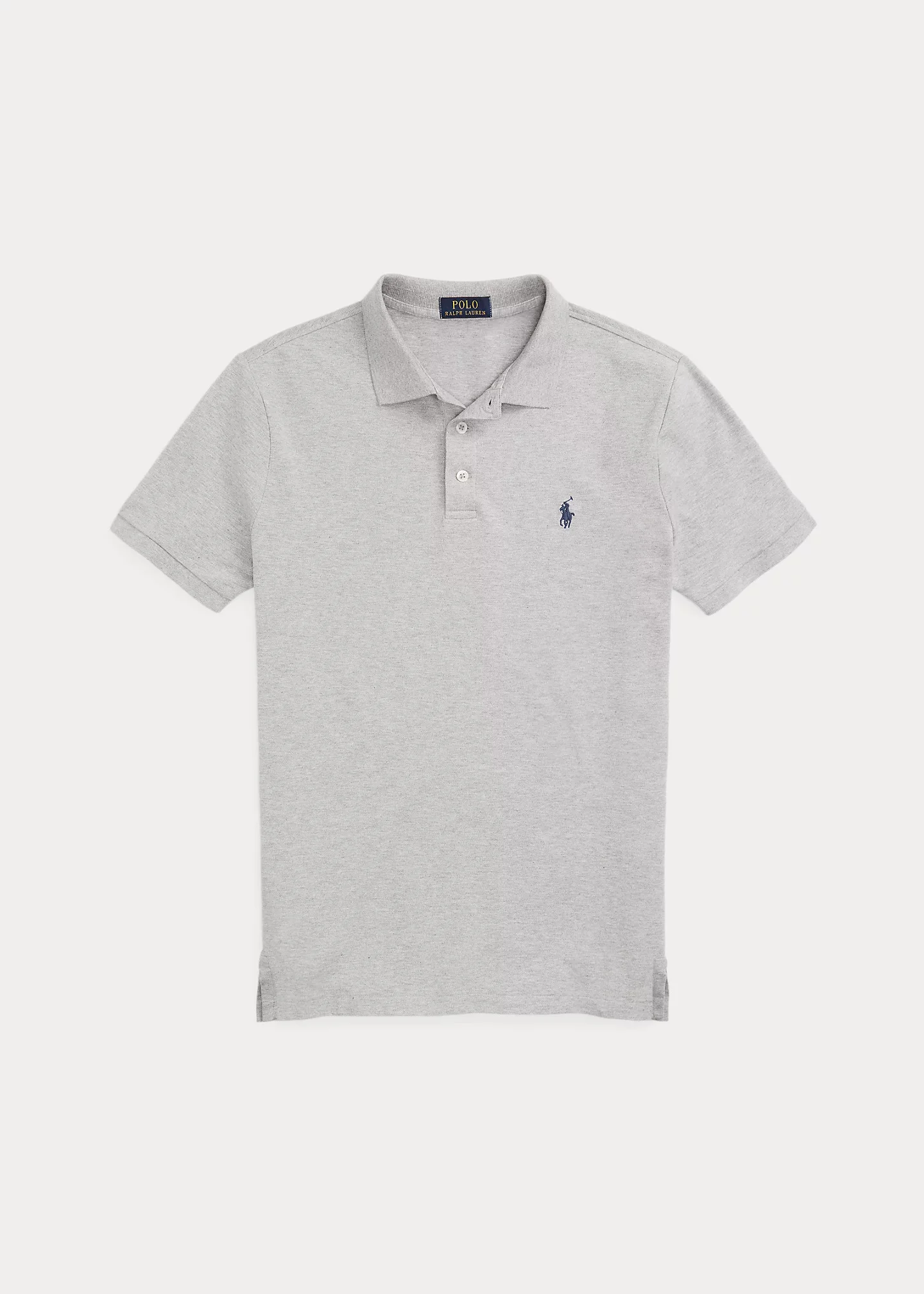 Custom Slim Fit Stretch Mesh Polo Shirt - 1