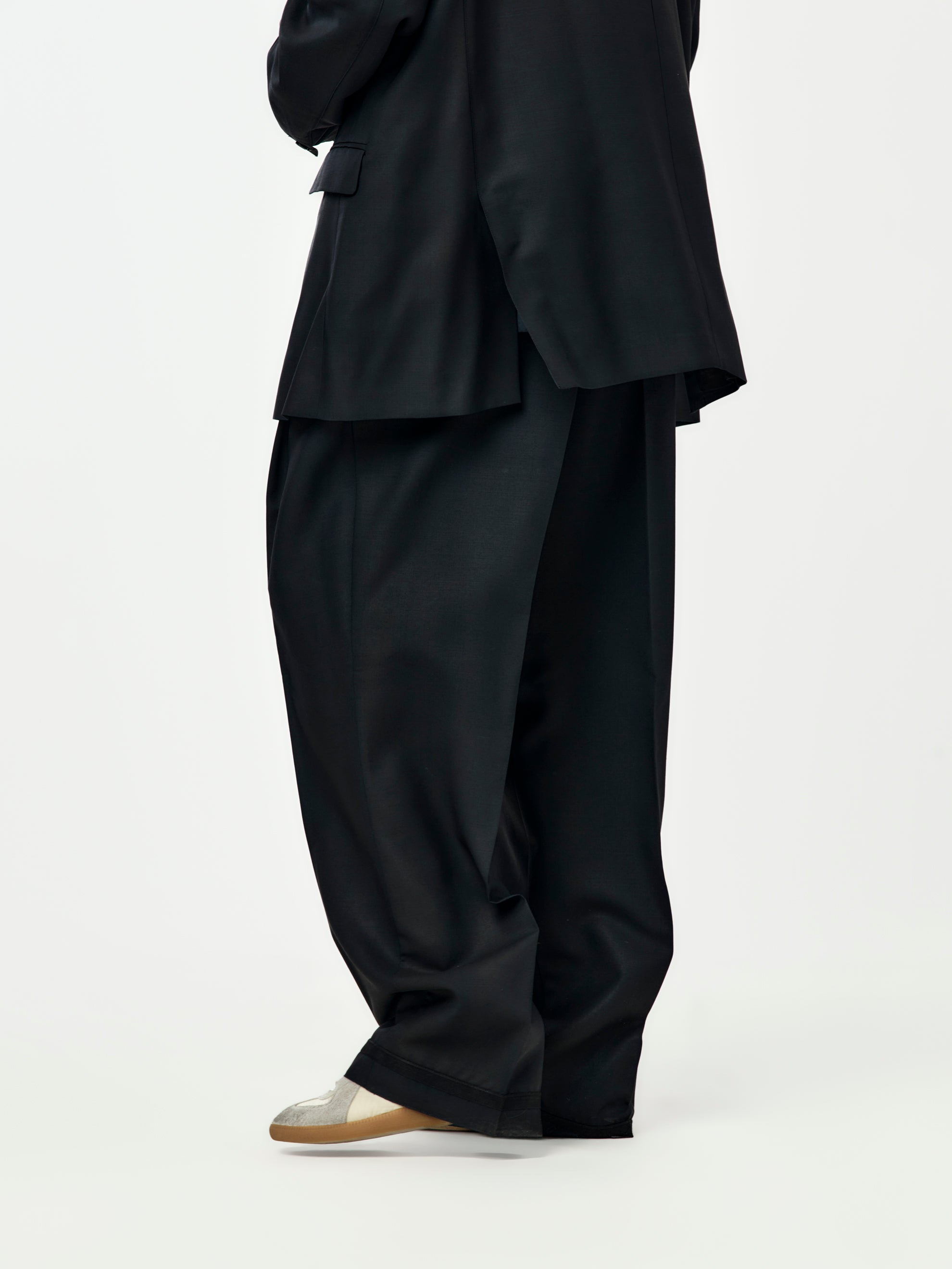 WOOL MOHAIR TROUSERS (MIDNIGHT BLUE) - 3