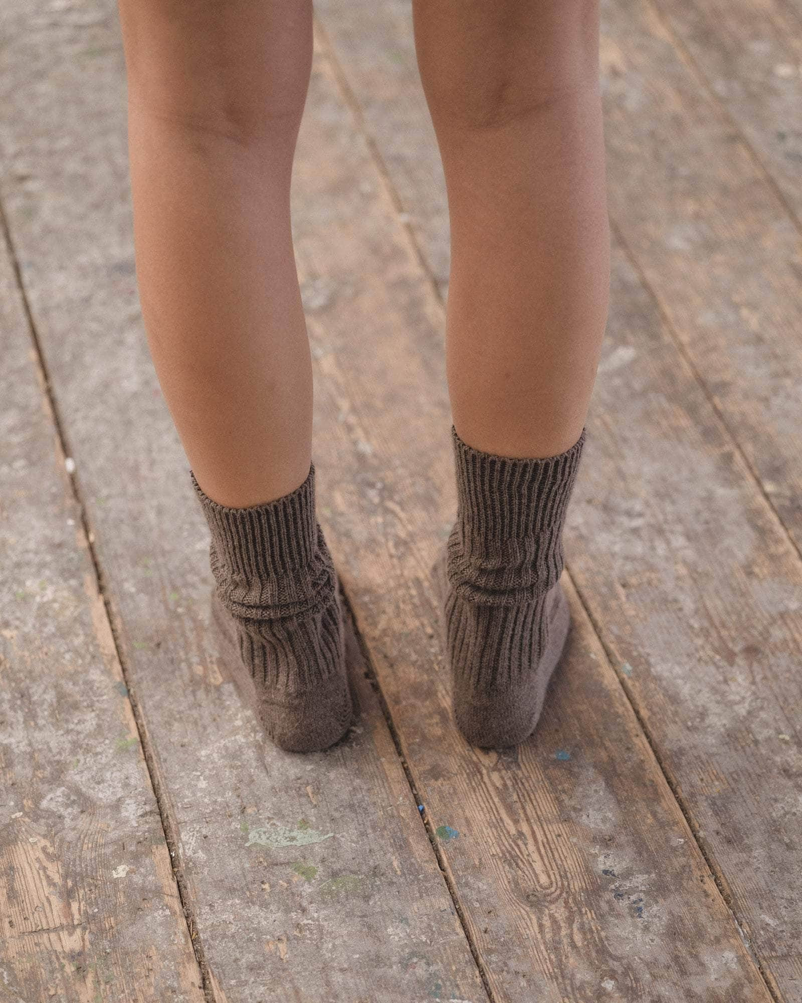 Rib Overankle Socks - Recycled Cashmere Rib - 3