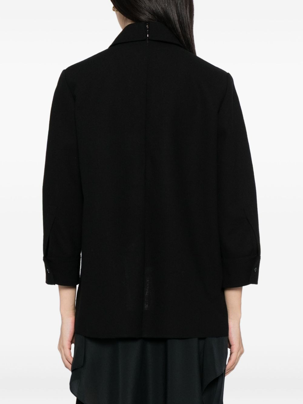 wool collared top - 4