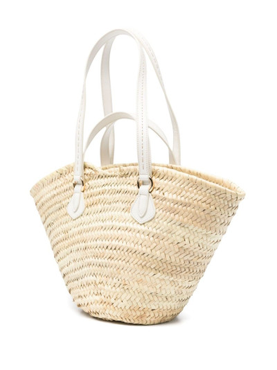 LANCEL interwoven straw beach bag outlook
