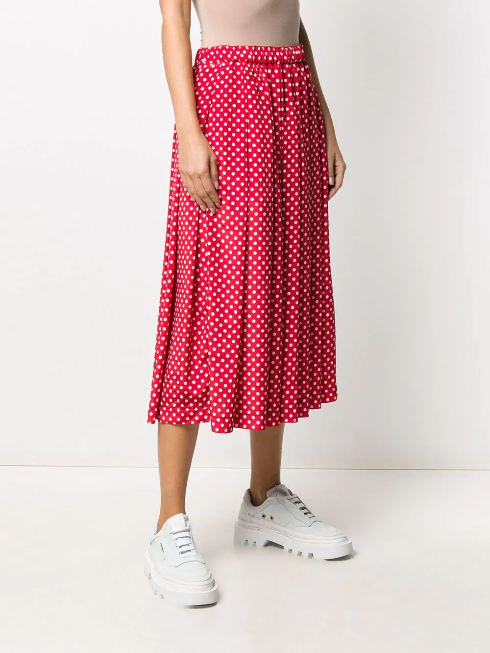 polka dot pleated skirt - 3