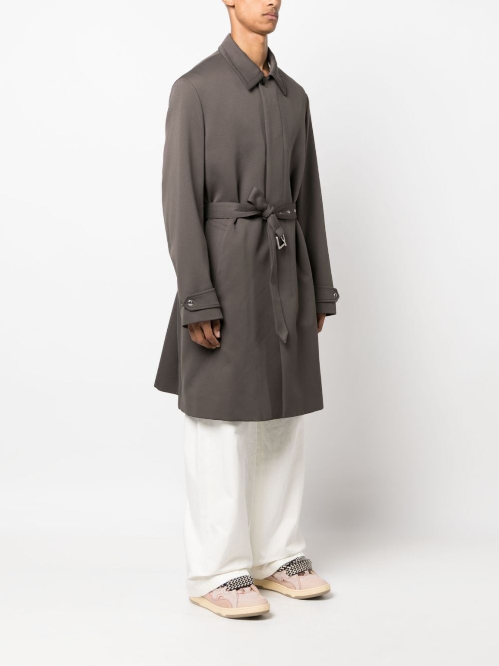 belted trench coat - 3