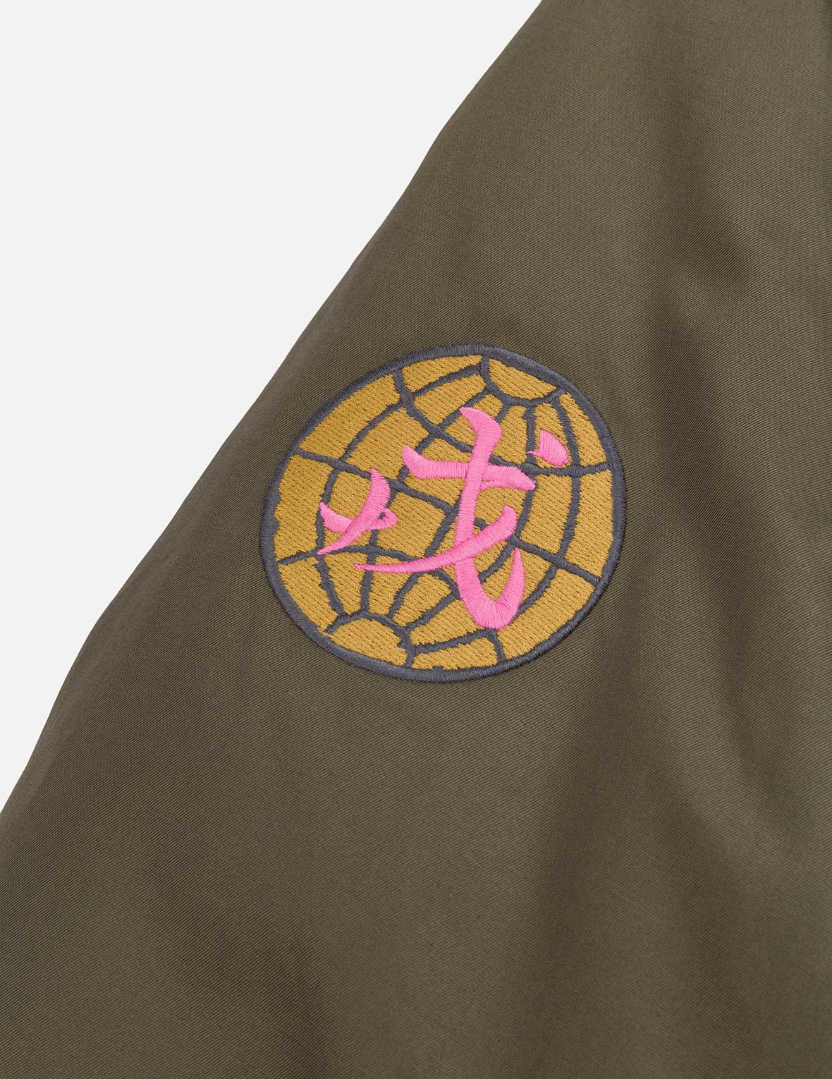 Multi Logo Badges Embroidery Regular Fit Padded Bomber Jacket - 10