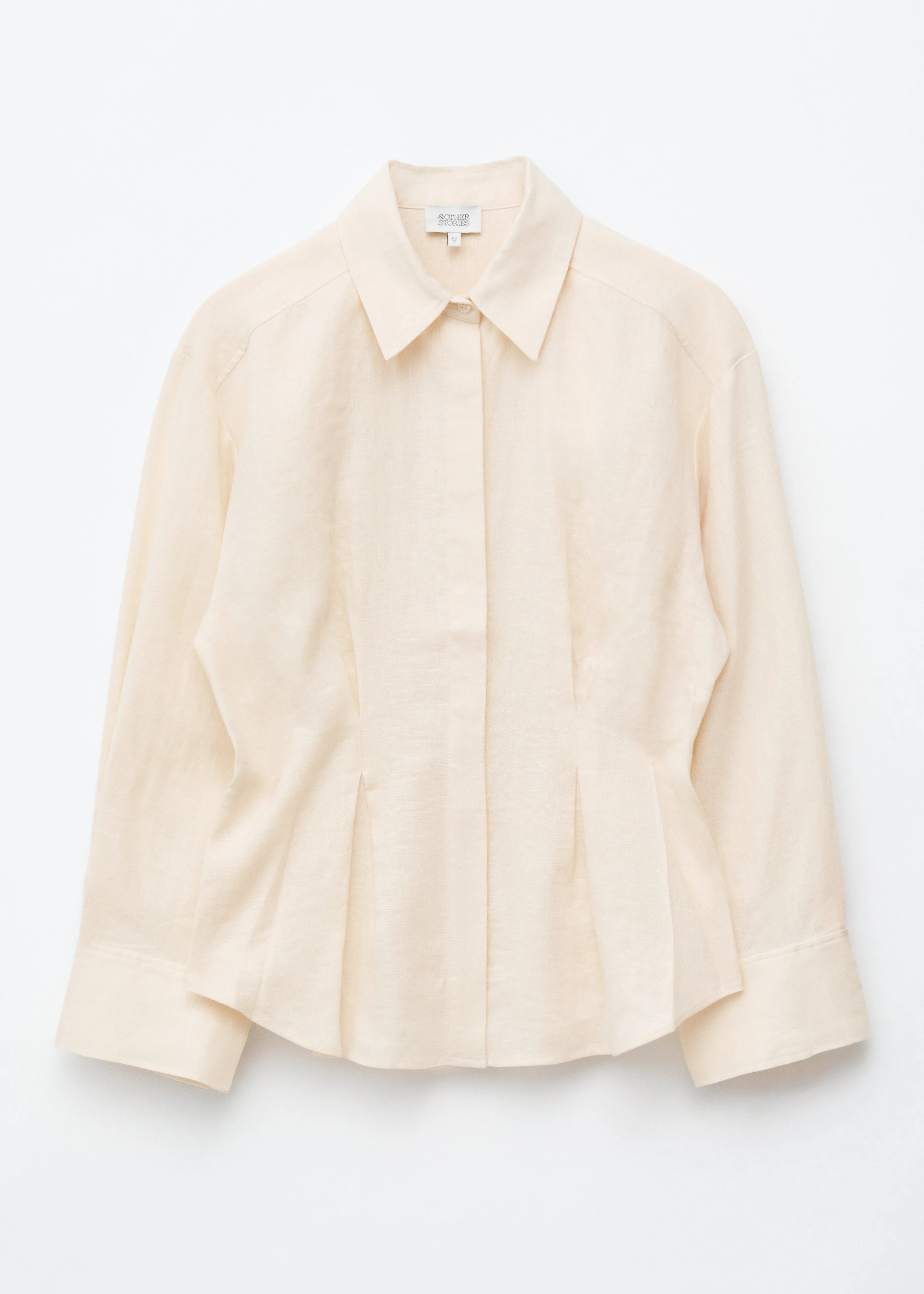 Pleated-Waist Linen Shirt - 1