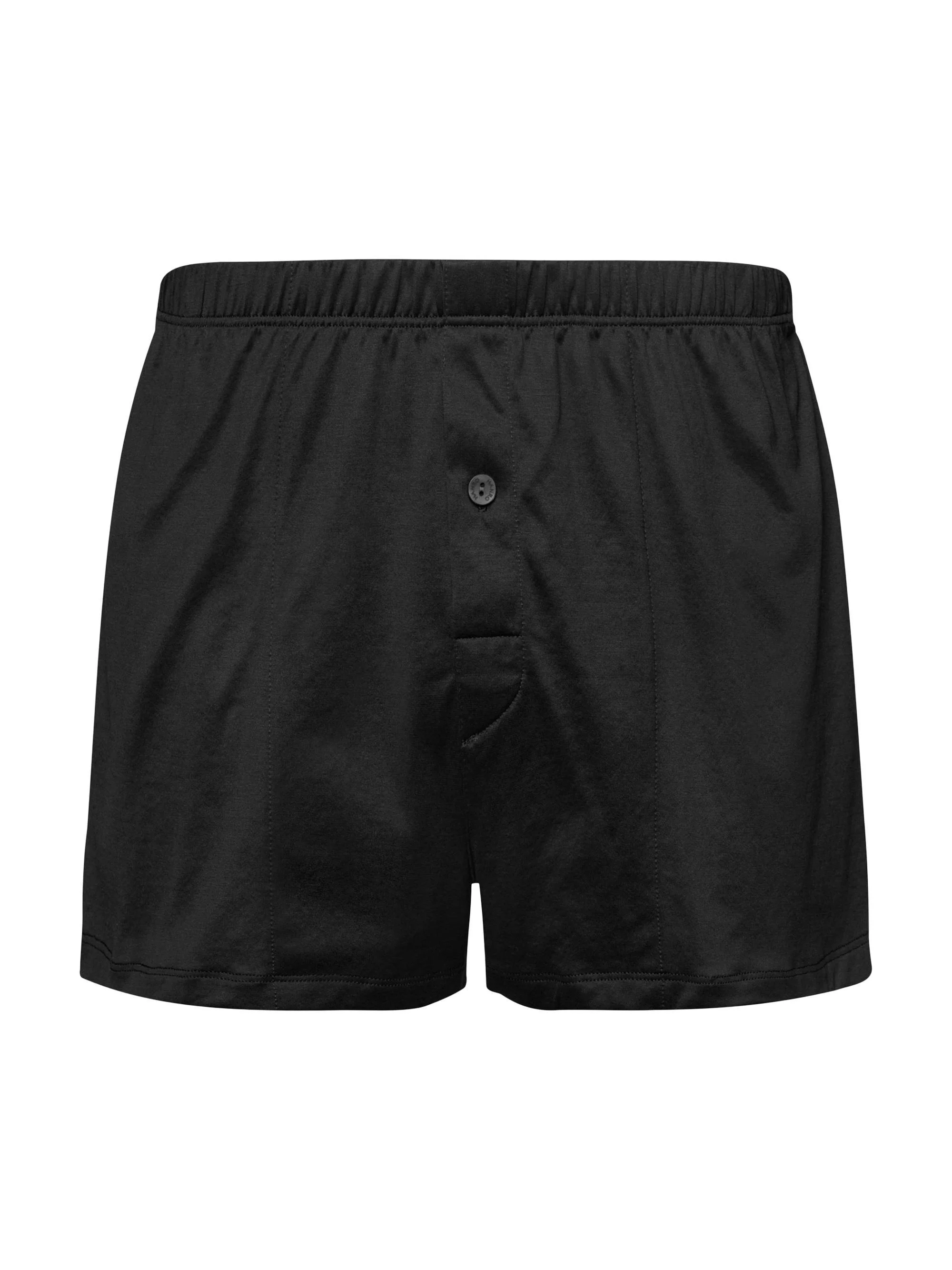 Cotton Sporty Knit Boxers - Black - 1
