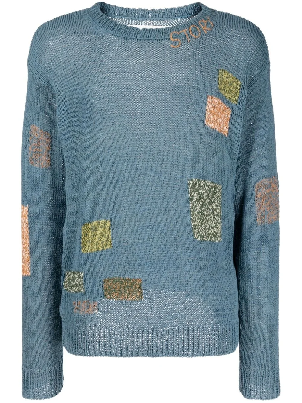 Spinning geometric intarsia-knit jumper - 1