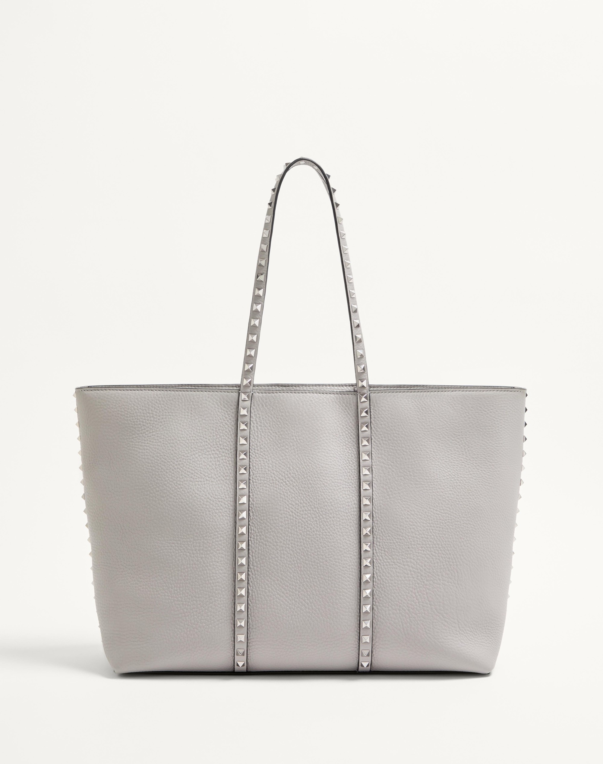 VALENTINO GARAVANI ROCKSTUD SHOPPING BAG IN GRAINY CALFSKIN - 1