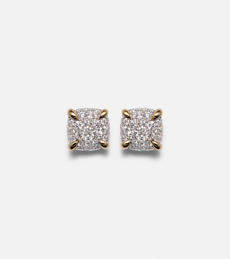 Châtelaine® 18kt gold earrings with diamonds 1