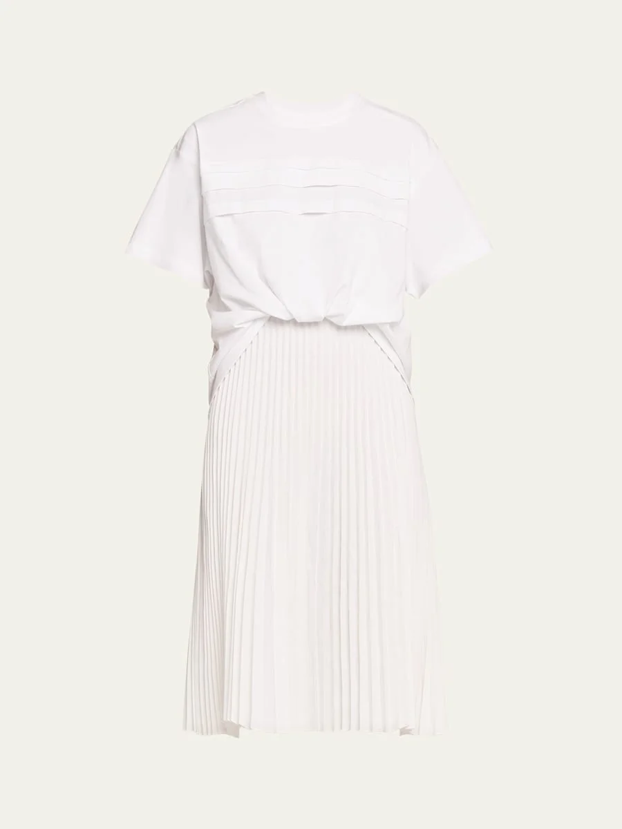 French-Tuck T-Shirt Combo Dress - 1