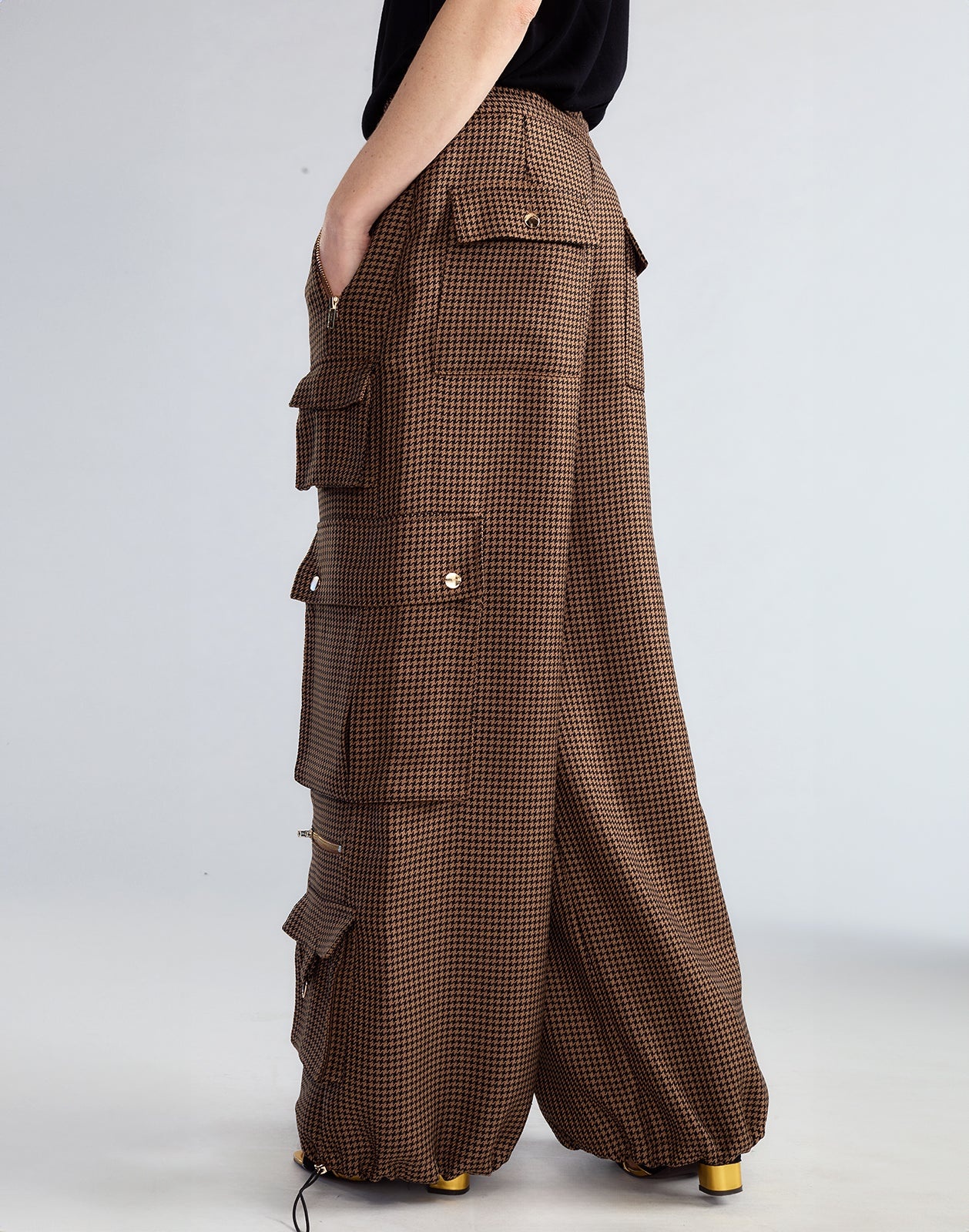 Houndstooth Cargo Pants - 6